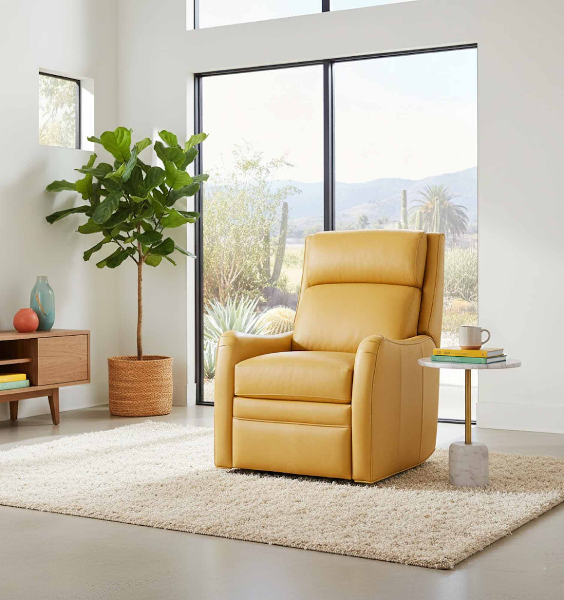 Abbott Leather Wallhugger Recliner - Image 13