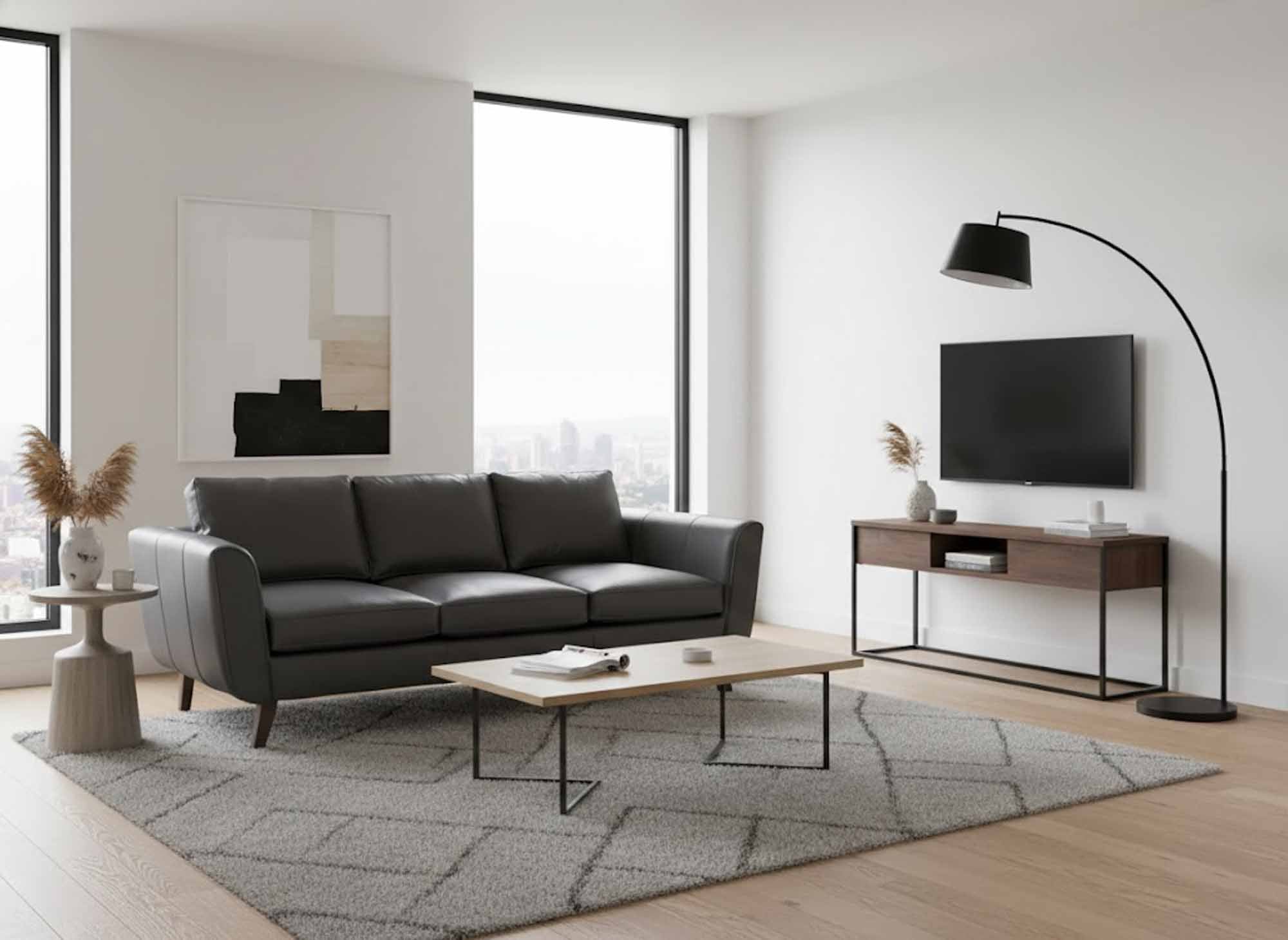 Alora Leather Sofa - Image 11