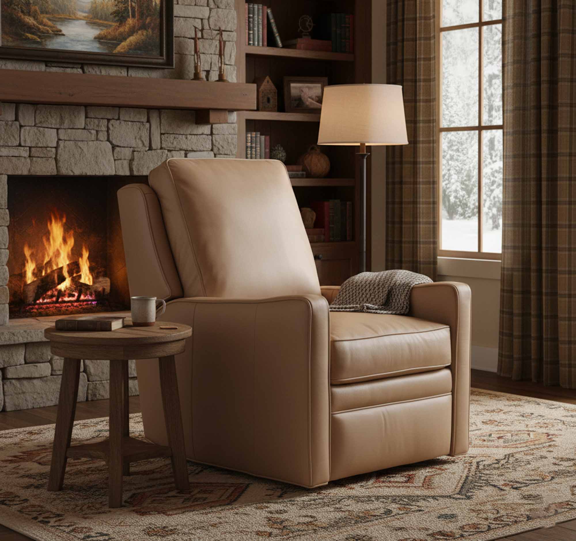 Ani Leather Swivel Glider Recliner - Image 7