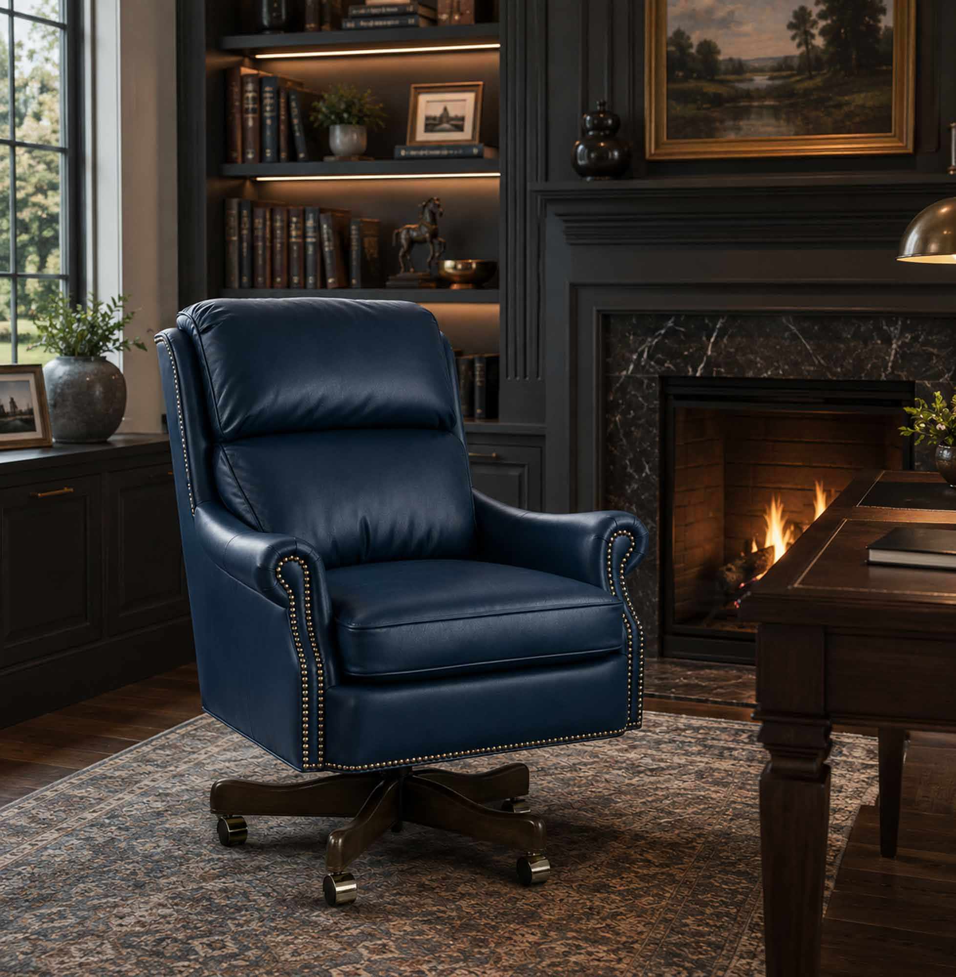 Anthony Leather Swivel Tilt Chair - Image 10