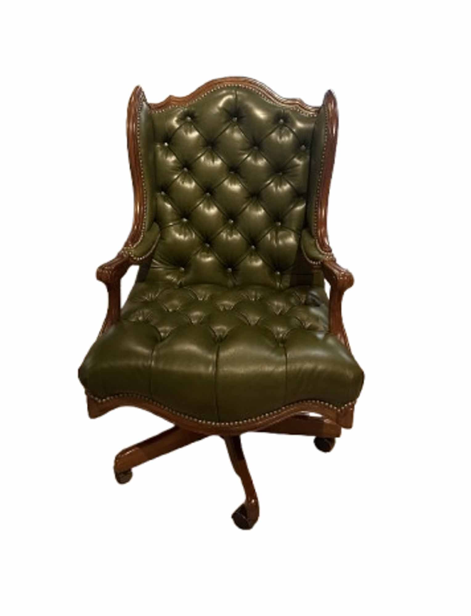 Arthur Leather Tufted Executive Chair - Image 3