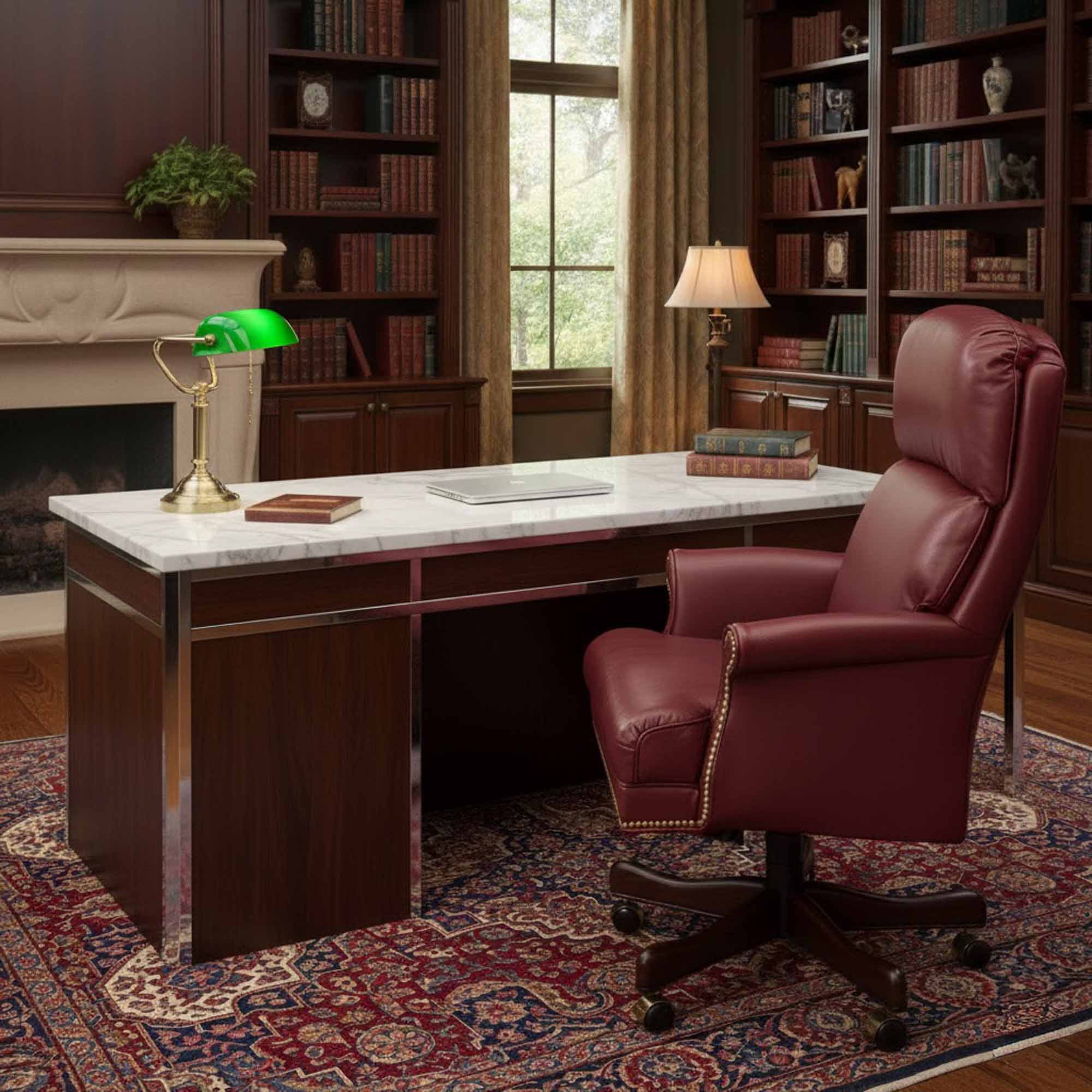 Bari Leather Swivel Executive Chair - Image 6