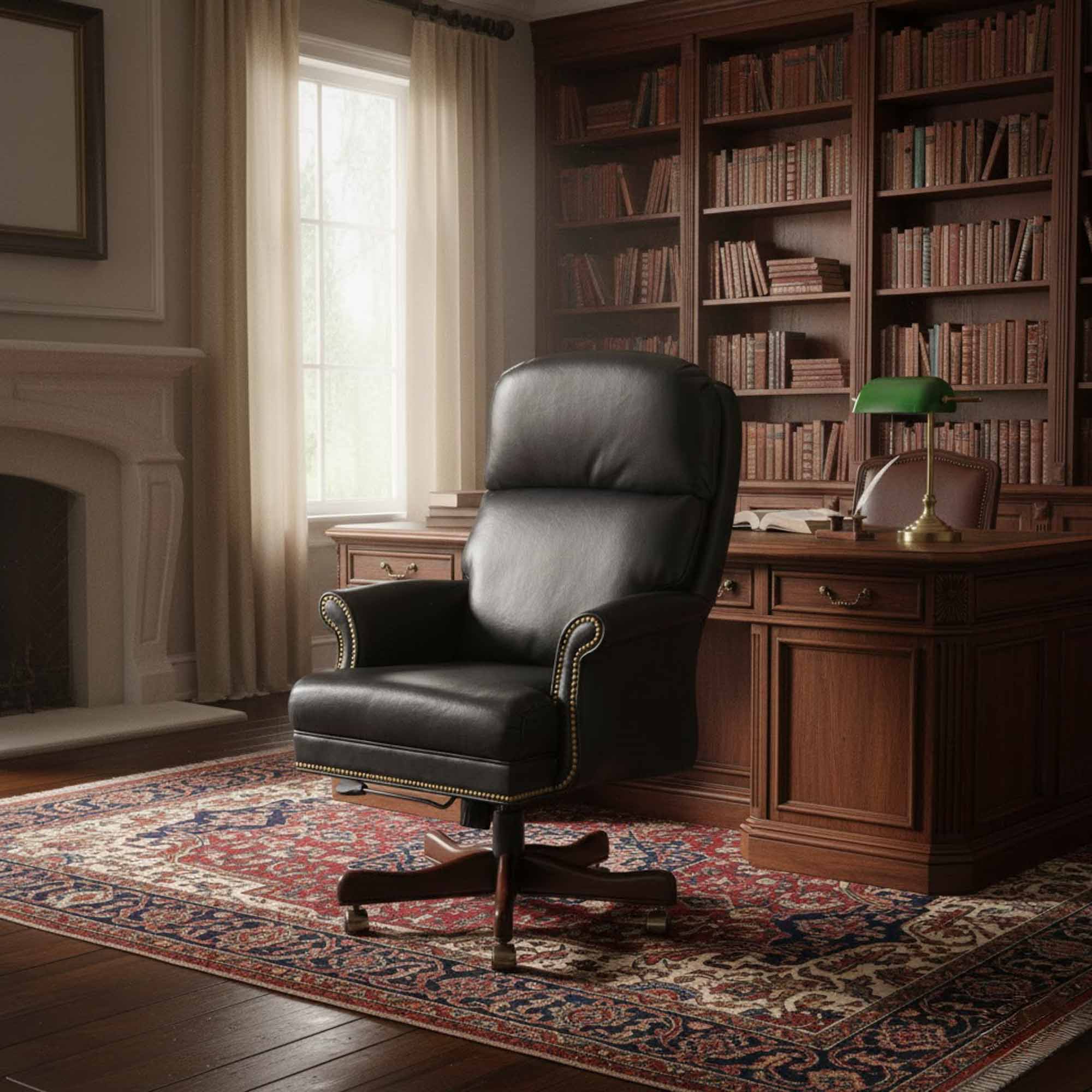 Bari Leather Swivel Executive Chair - Image 7