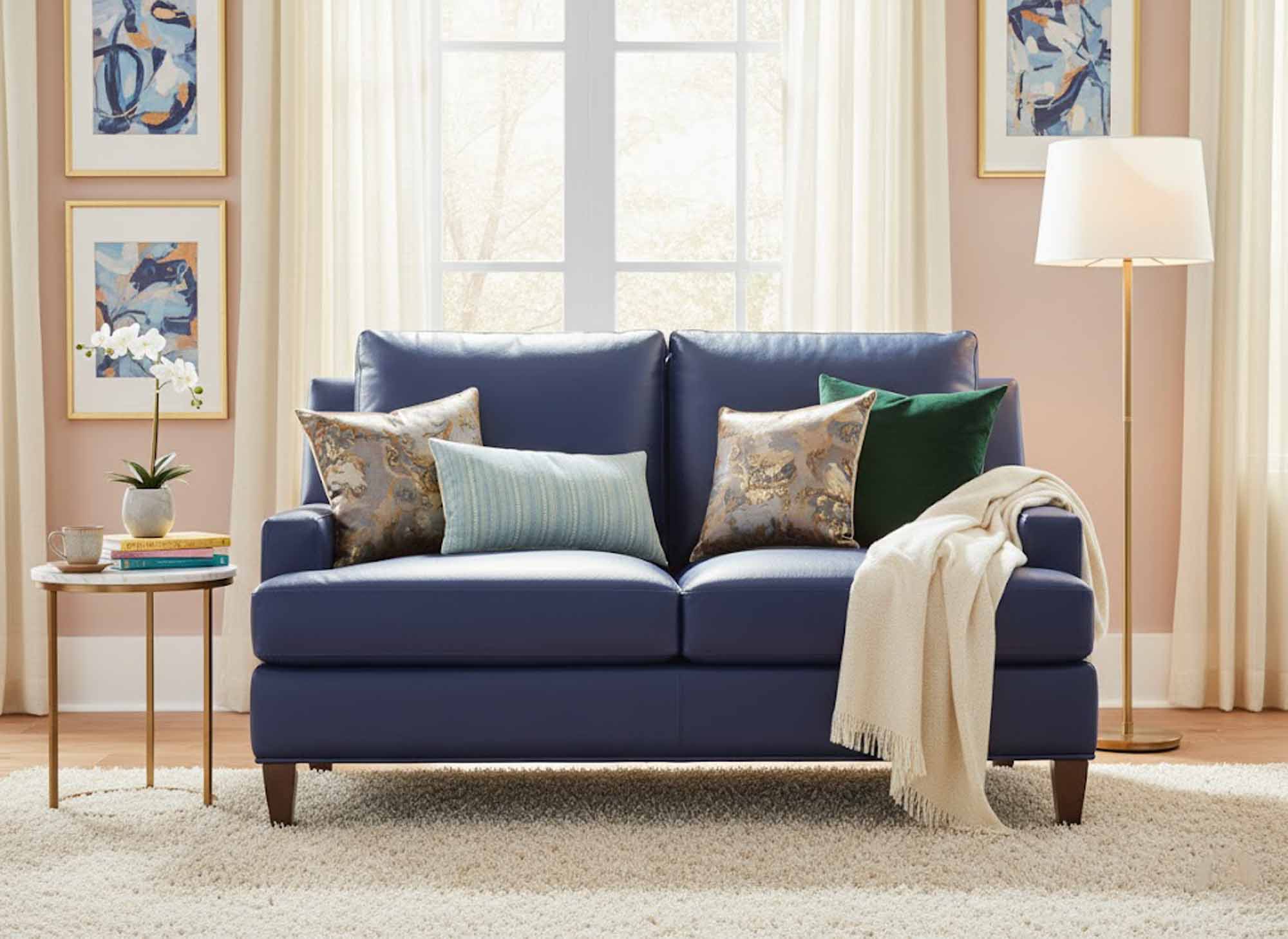 Barker Leather Loveseat - Image 5