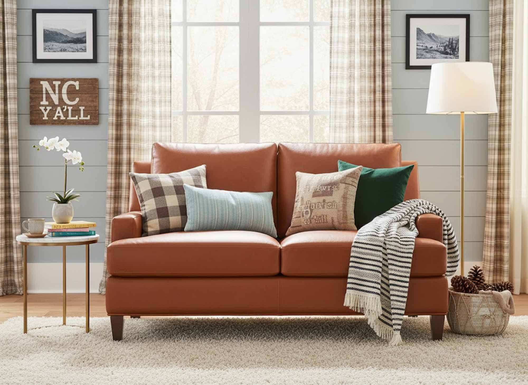 Barker Leather Loveseat - Image 6