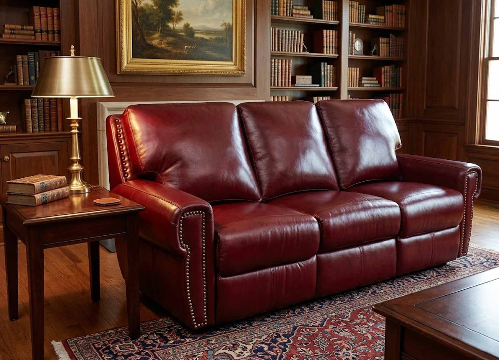 Bismarck Leather Full Size Sofa Sleeper - Image 6