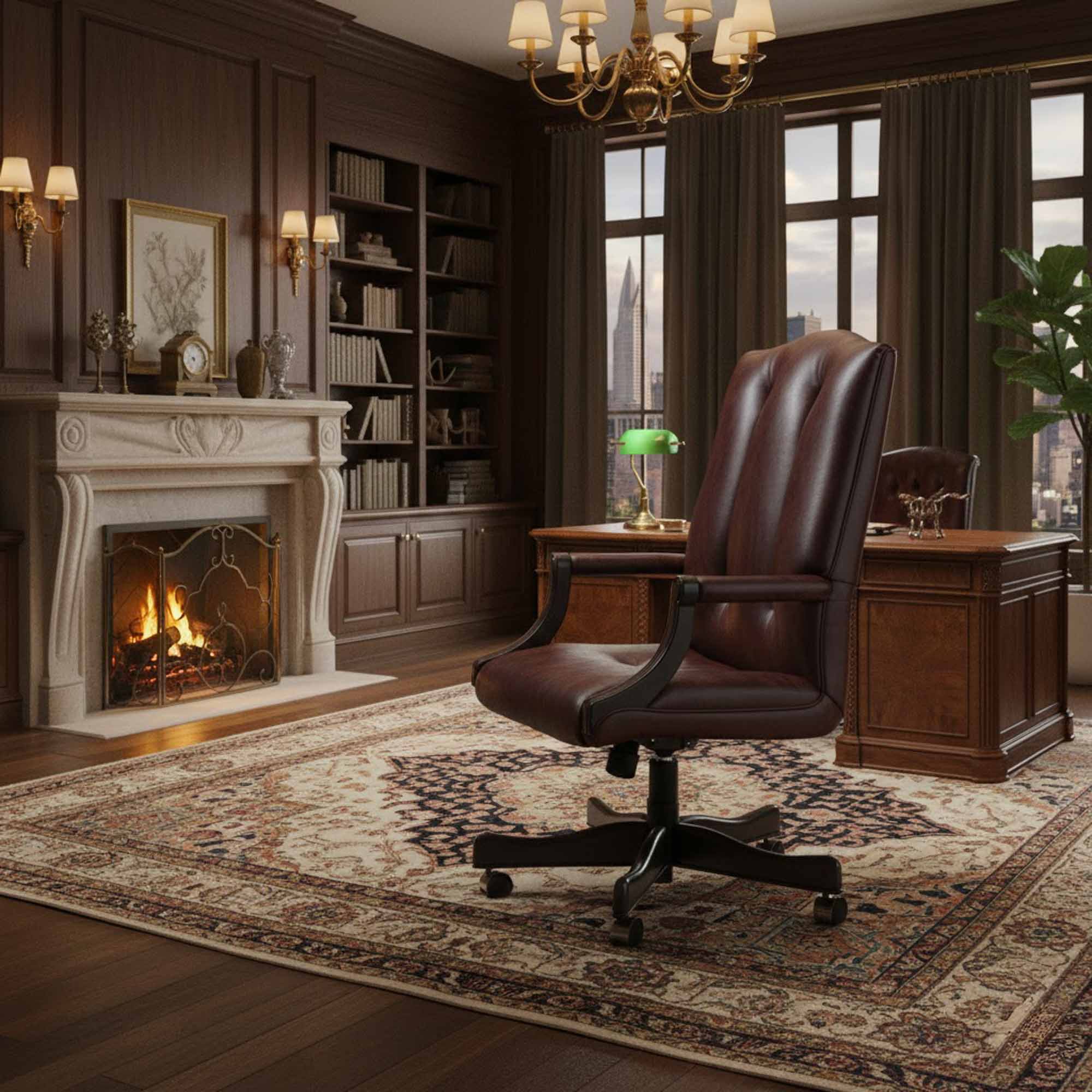 Blake Leather Swivel Tilt Chair - Image 8