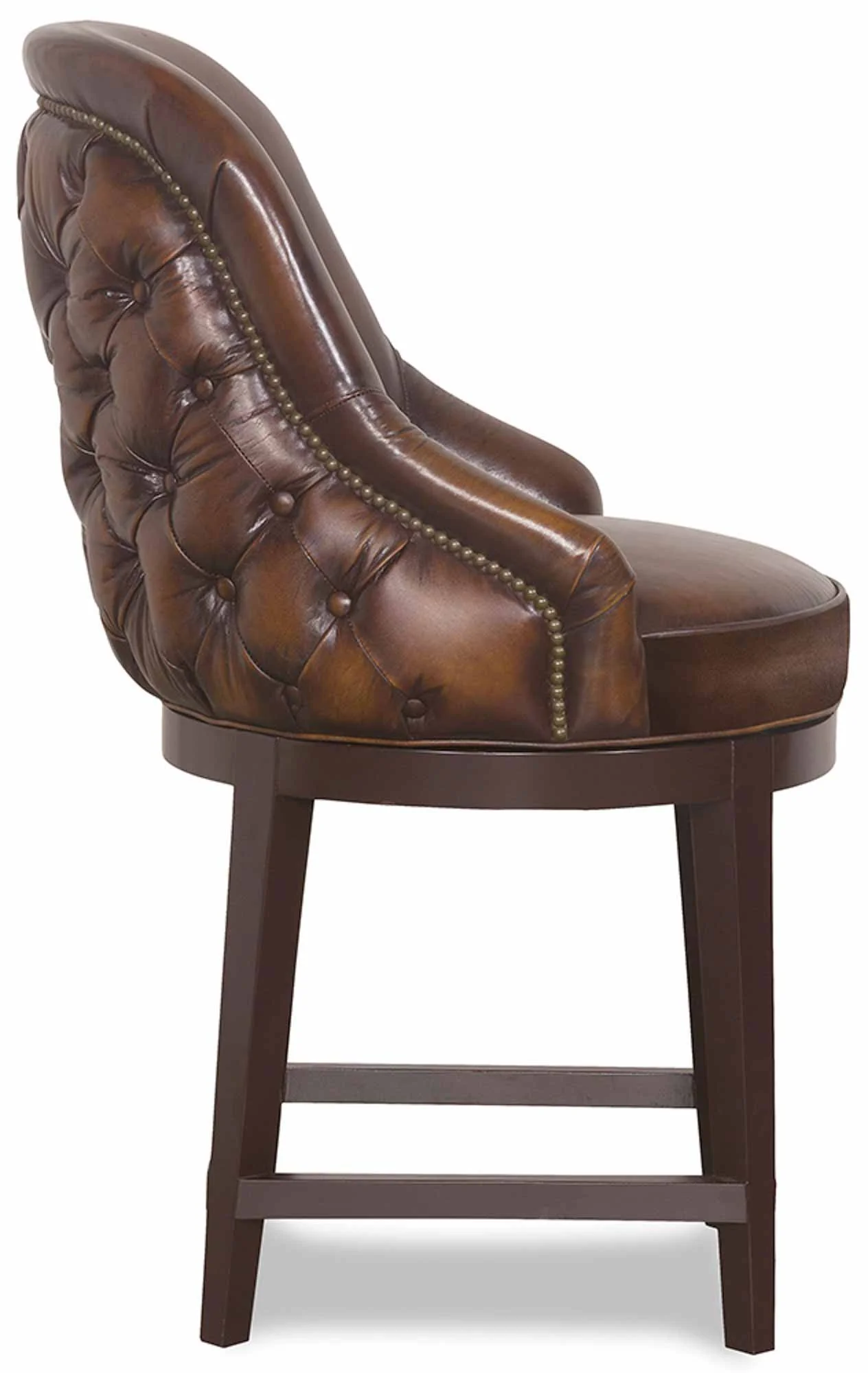 Bootlegger Leather Swivel Bar Stool - Image 3