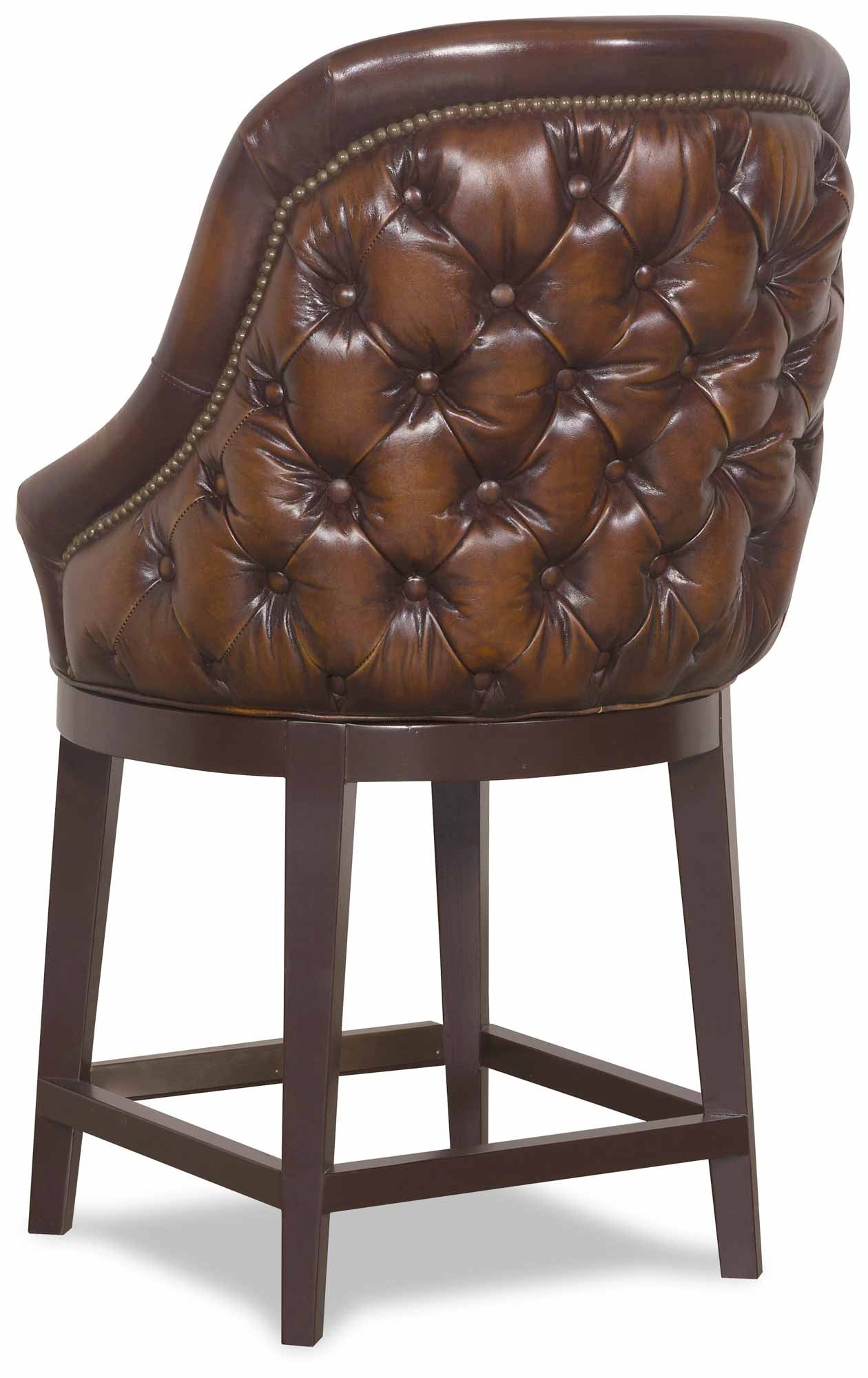 Bootlegger Leather Swivel Bar Stool - Image 4