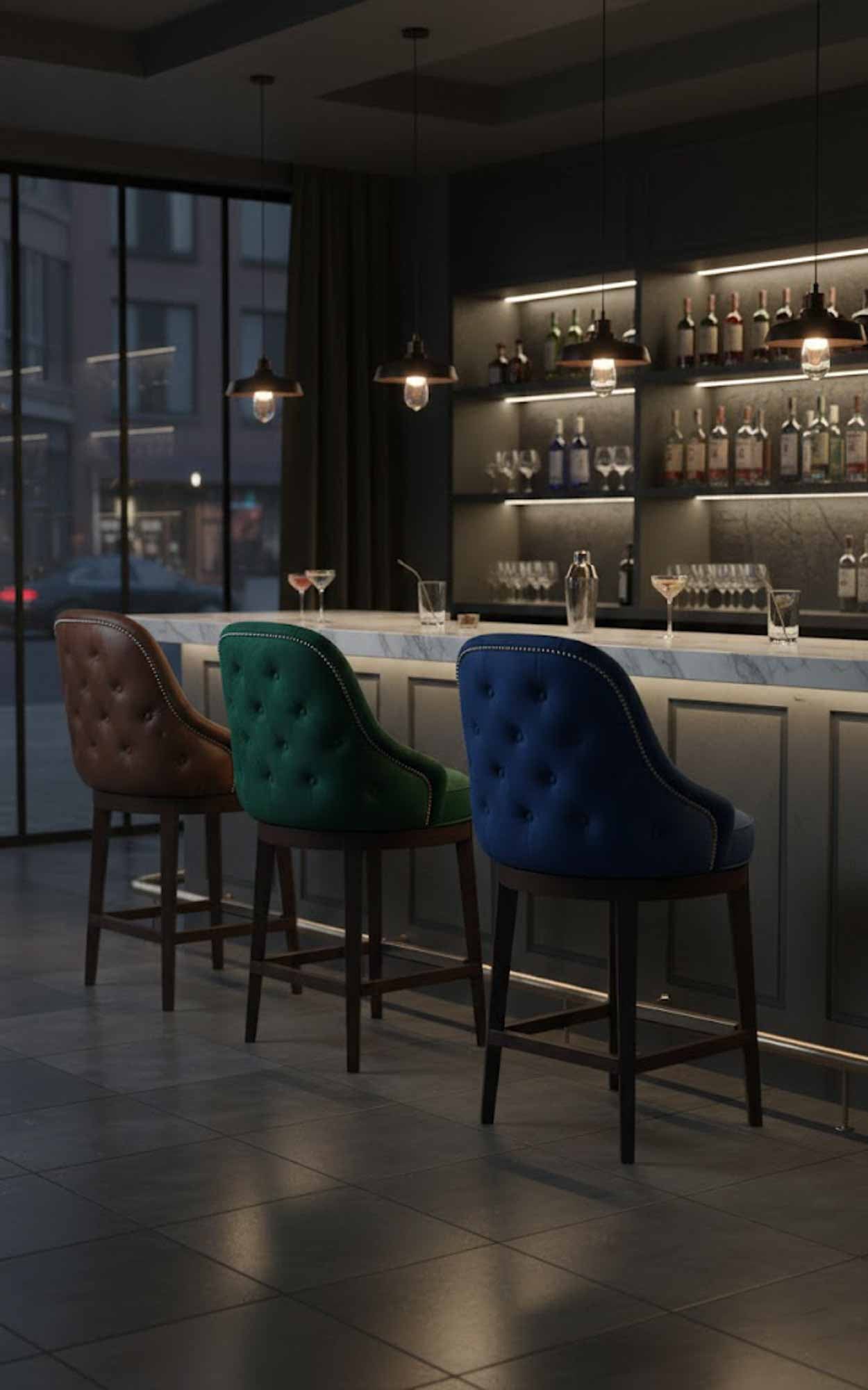 Bootlegger Leather Swivel Bar Stool - Image 8