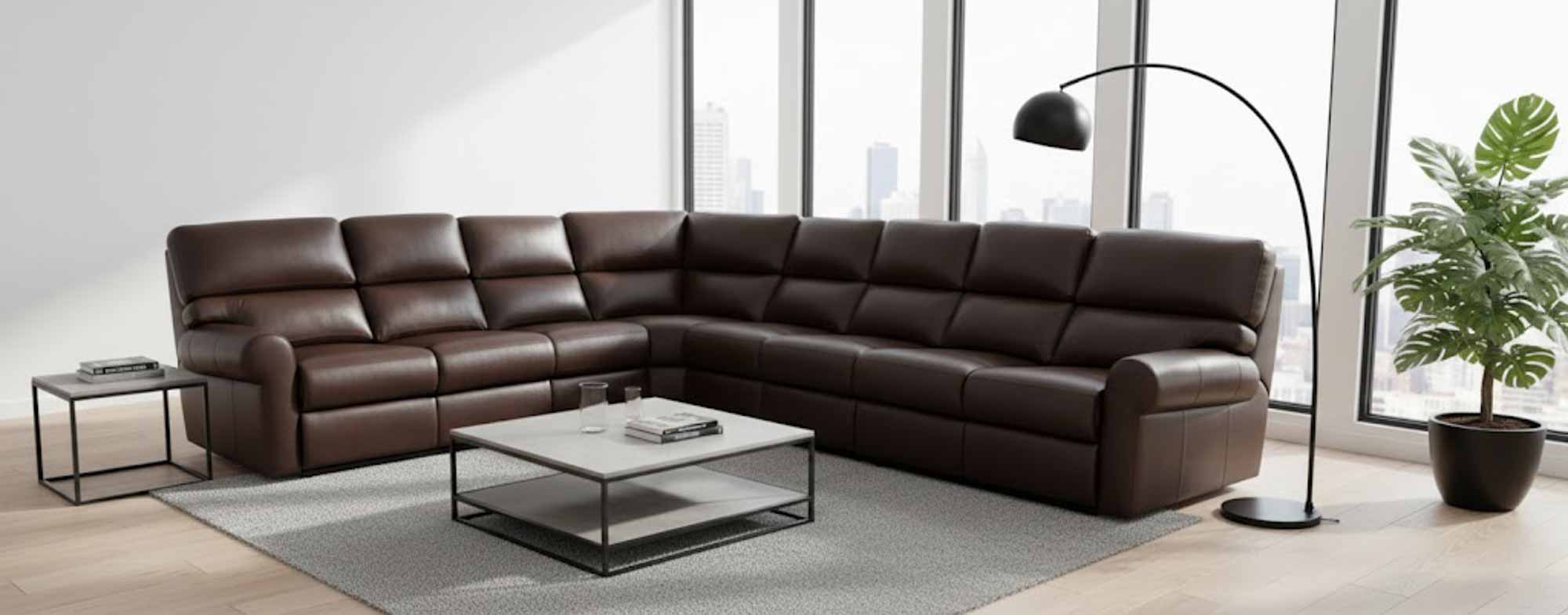 Brookhaven Leather Reclining Sectional - Image 6
