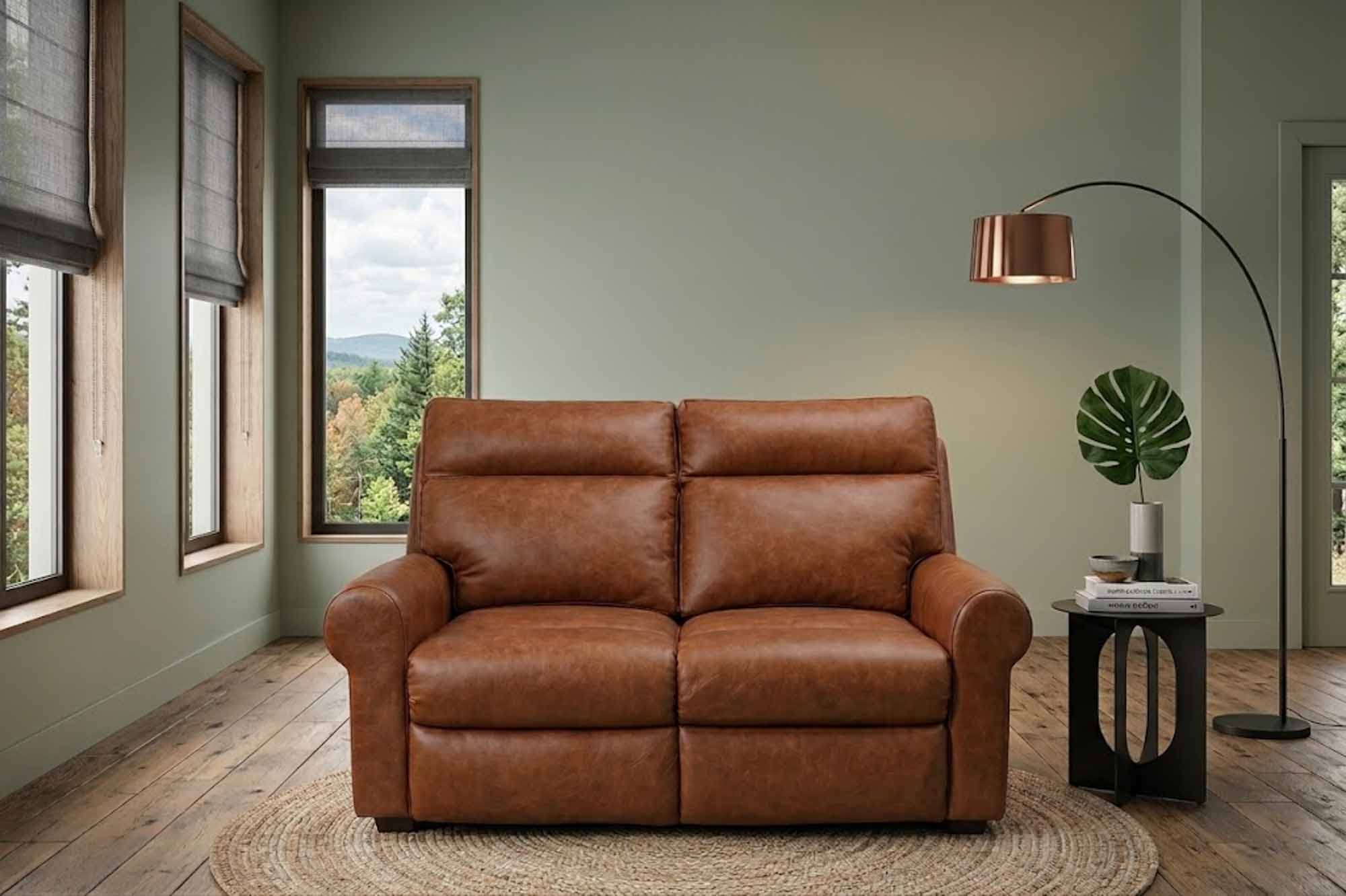 Brookhurst Leather Loveseat - Image 4