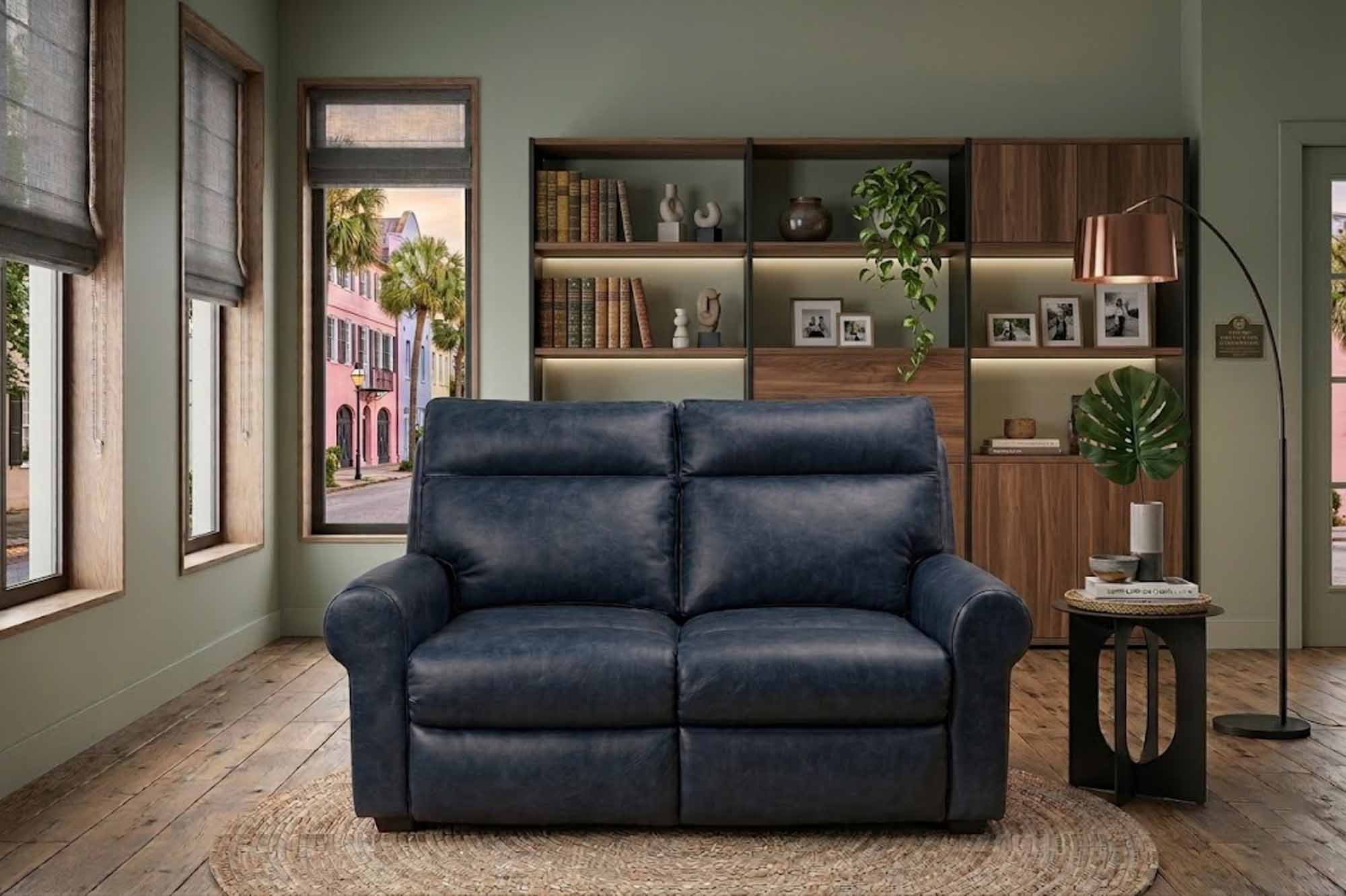 Brookhurst Leather Loveseat - Image 5