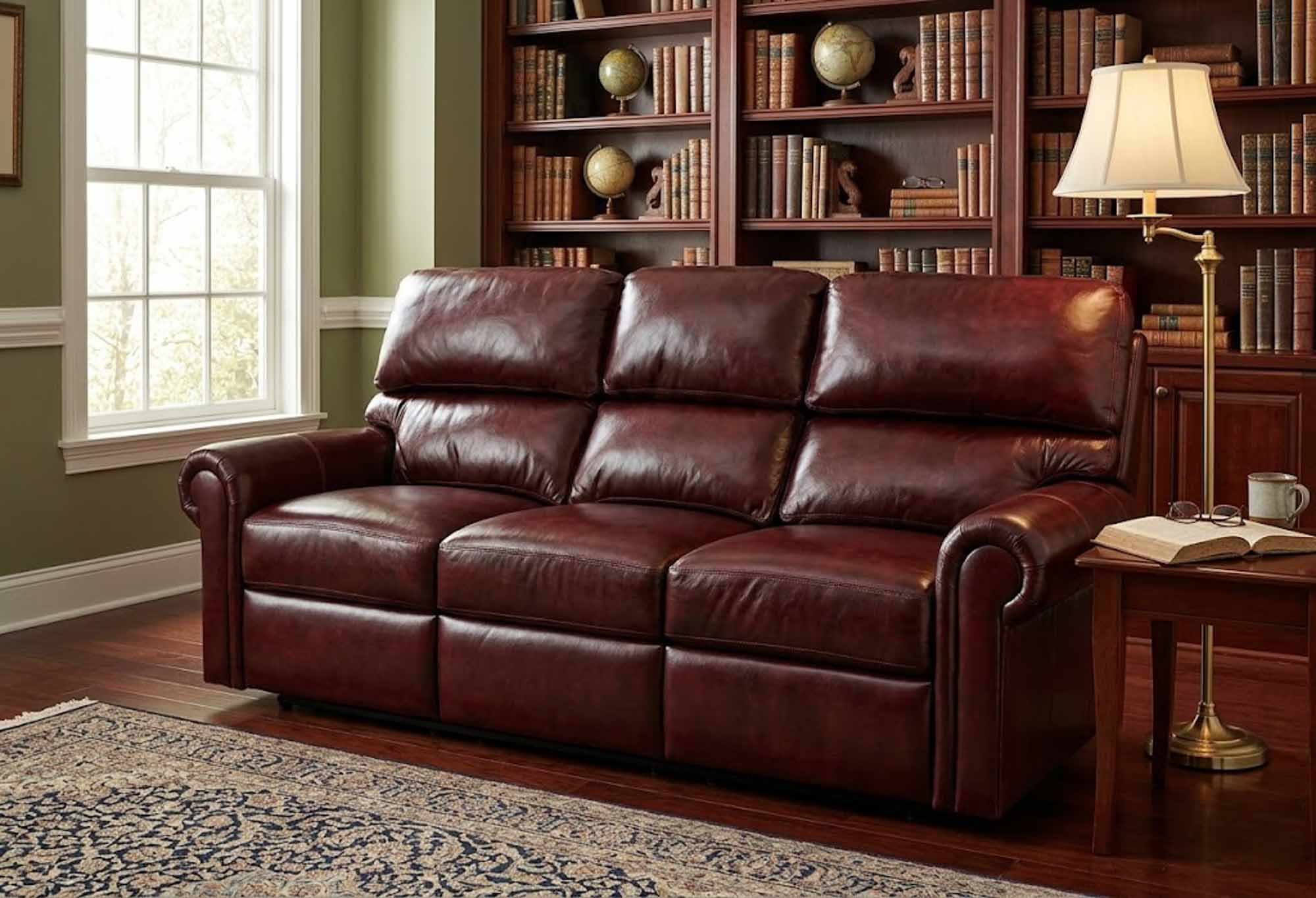 Caldwell Leather Reclining Loveseat - Image 3