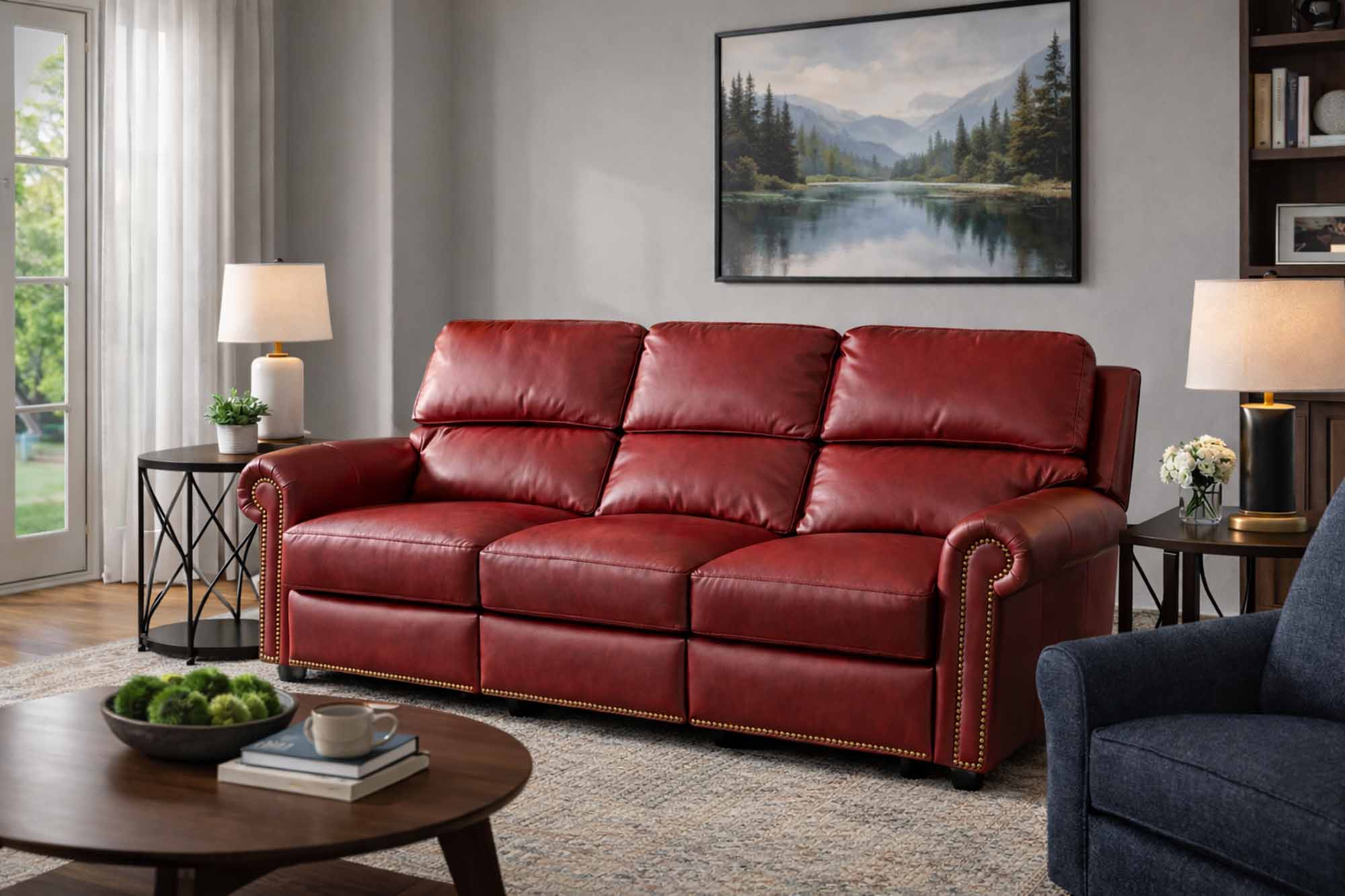 Carlton Leather Reclining Loveseat - Image 4