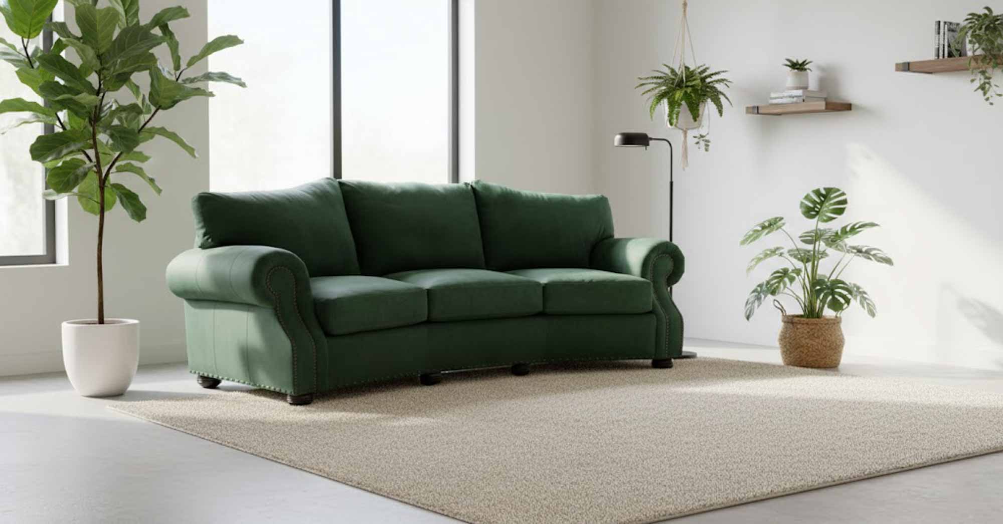 Carly Jean Leather Conversation Sofa - Image 3