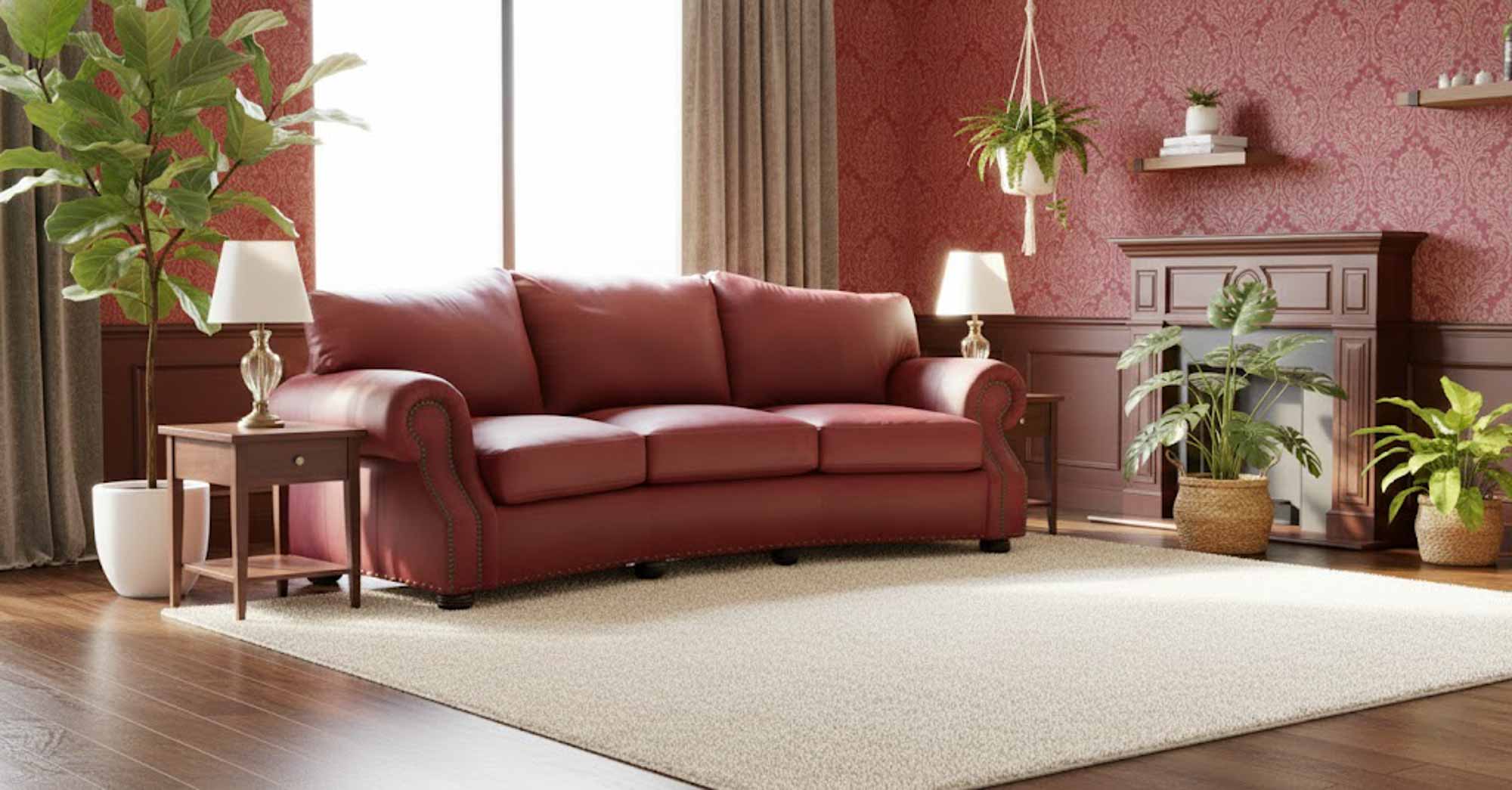 Carly Jean Leather Conversation Sofa - Image 4
