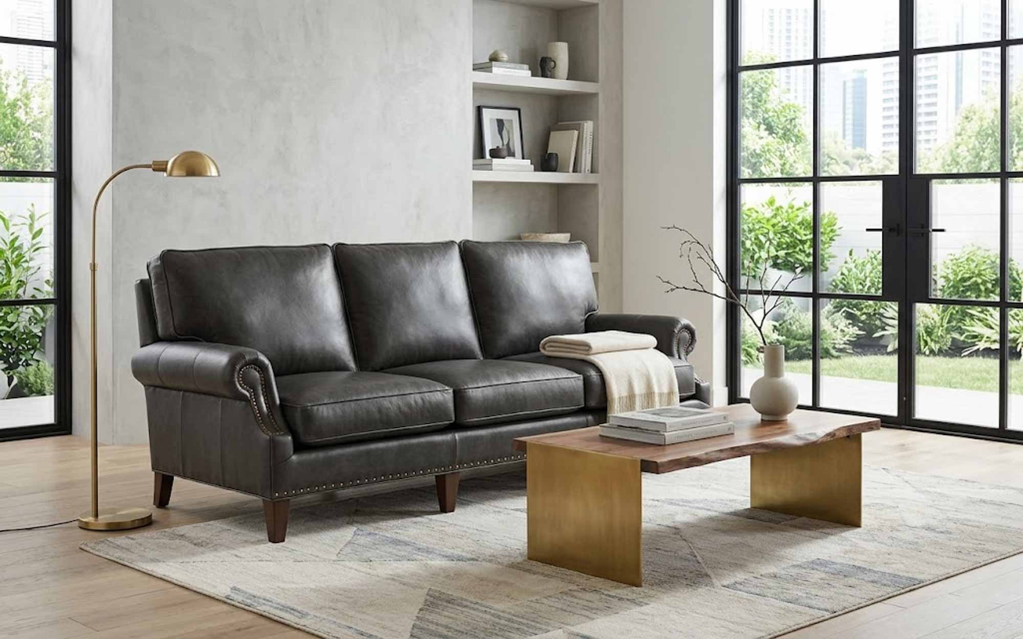 Caroline Leather Sofa - Image 8