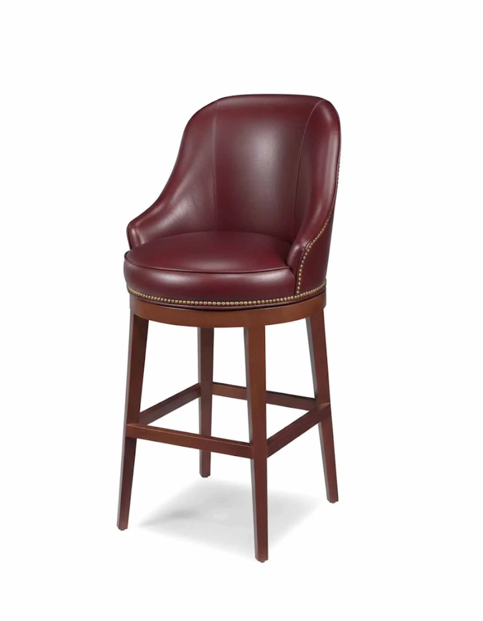 Casino Leather Swivel Bar Stool - Image 2