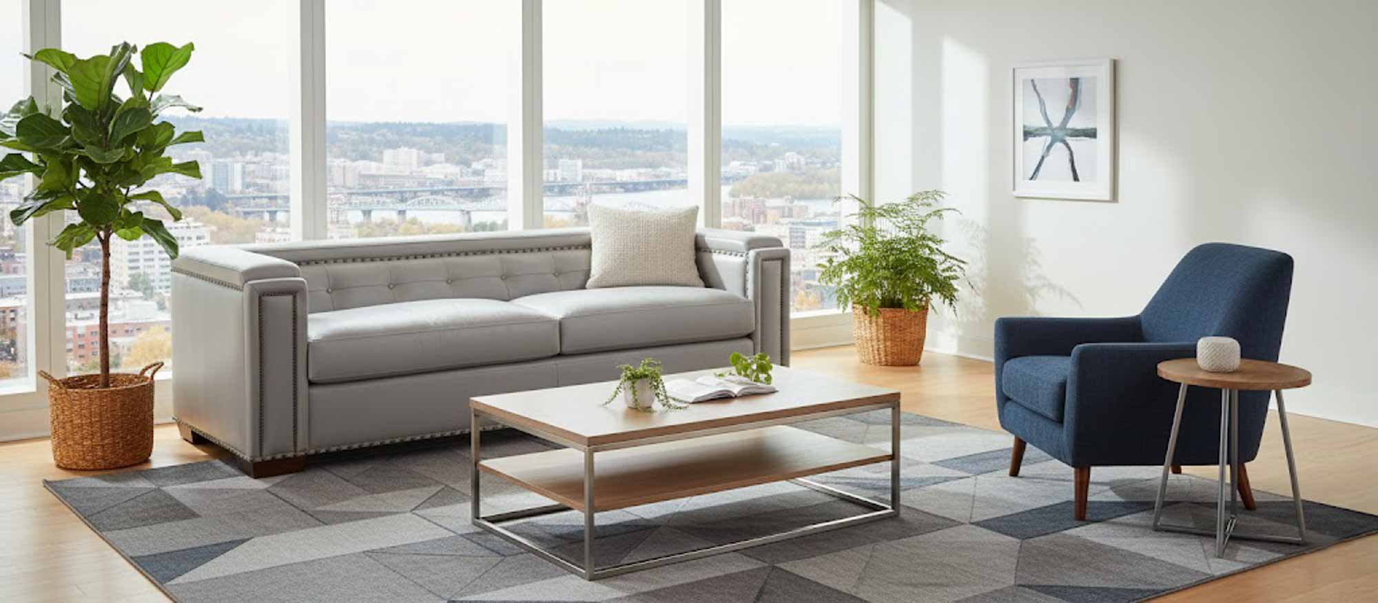 Caudalie Leather Sofa - Image 4