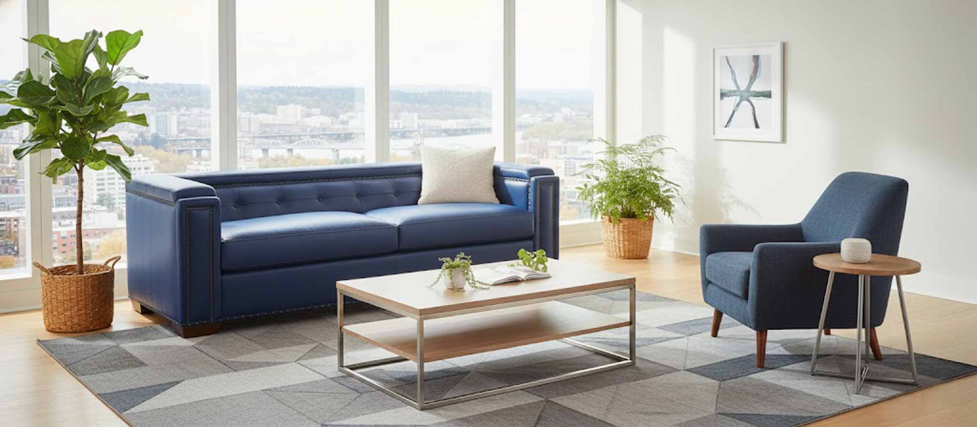 Caudalie Leather Sofa - Image 5