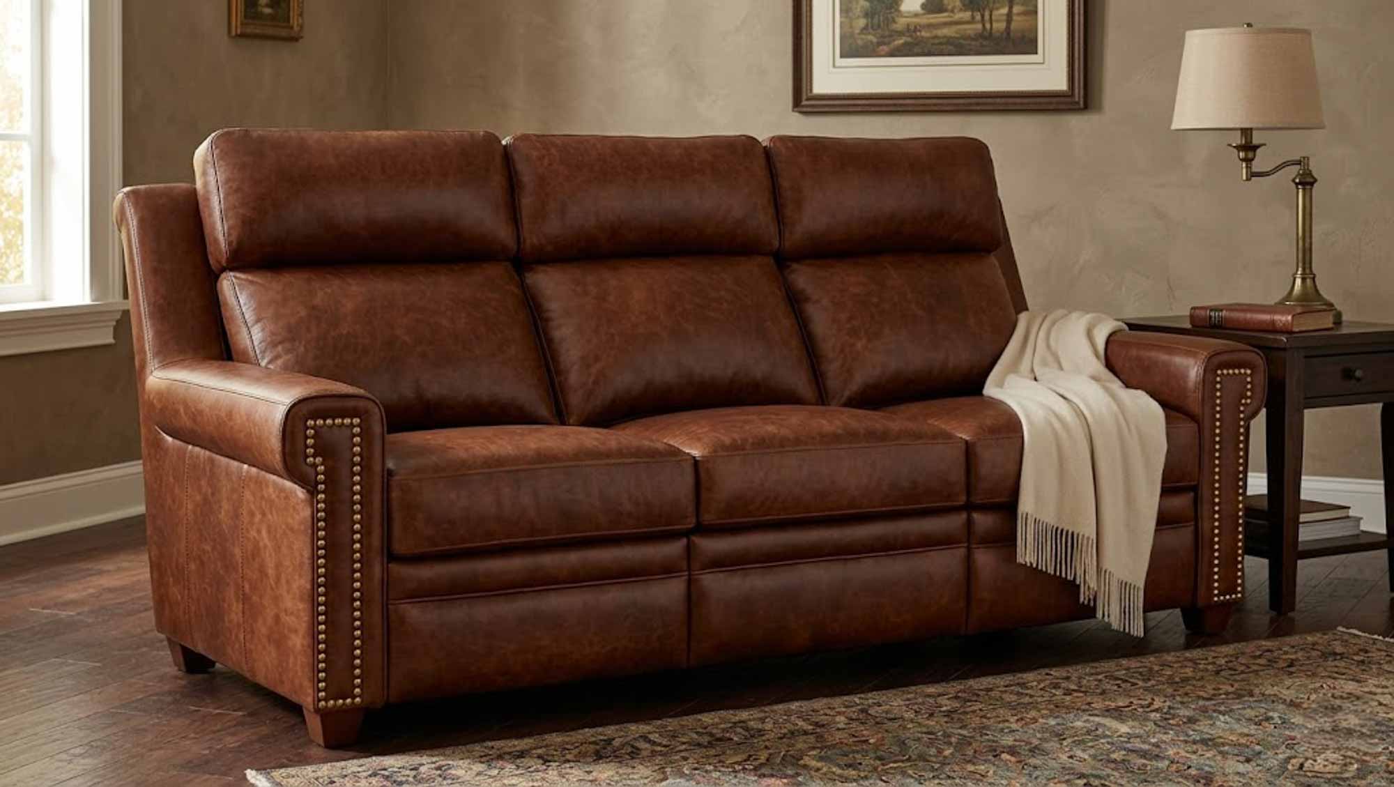 Charmed Leather Power Reclining Sofa With Articulating Headrest - Image 2