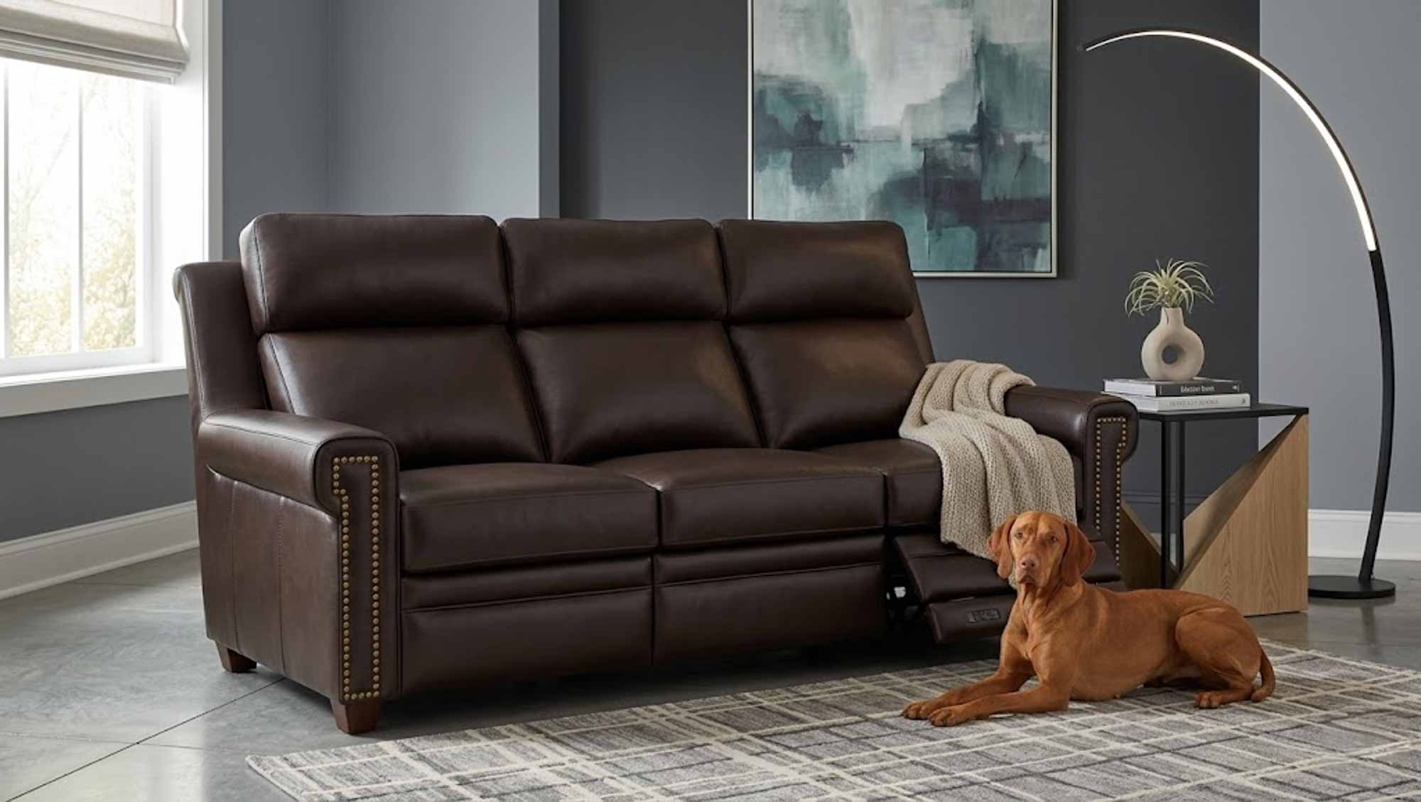 Charmed Leather Power Reclining Sofa With Articulating Headrest - Image 3