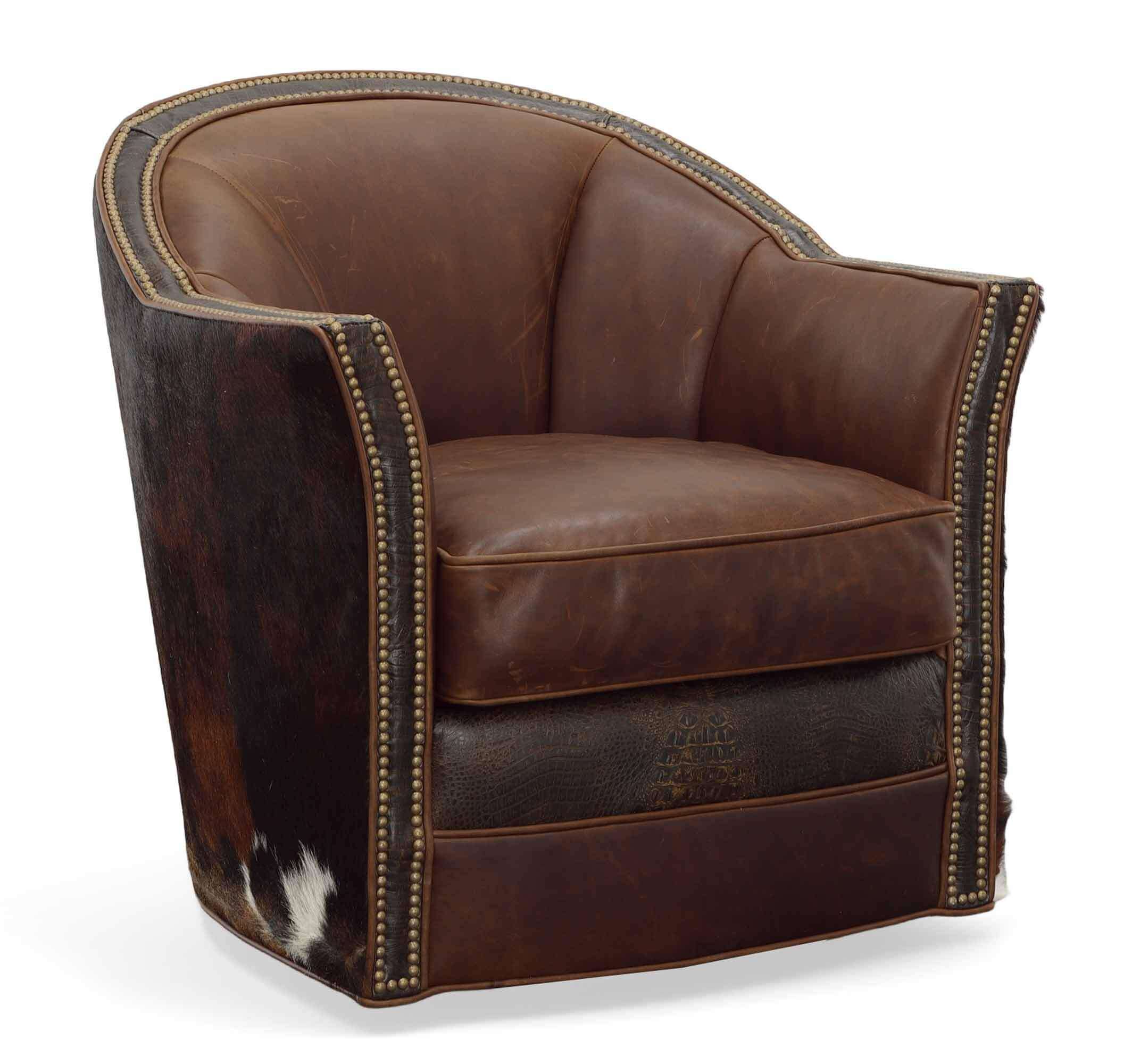 Chesney Leather Swivel Chair