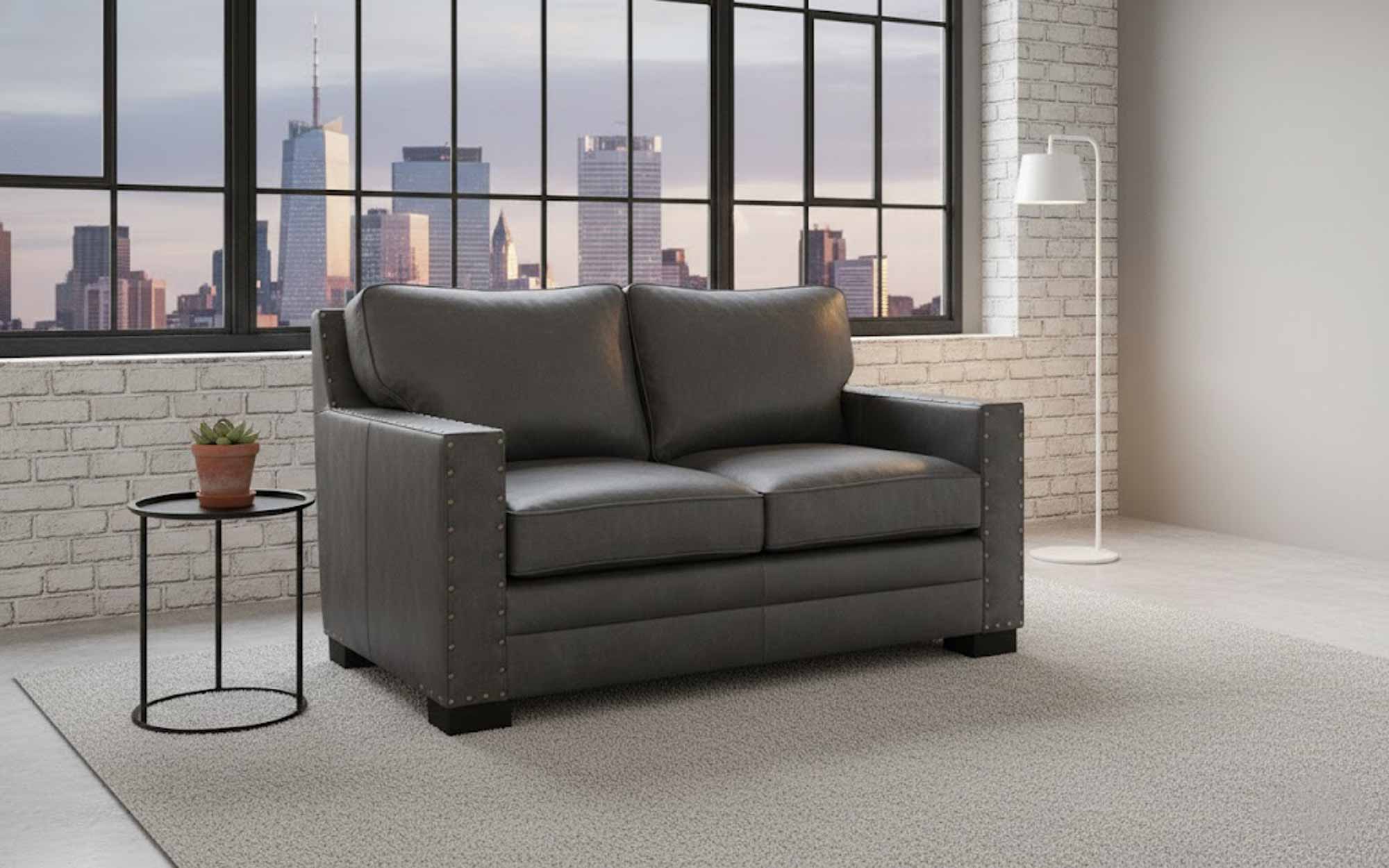 Clark Leather Loveseat - Image 5