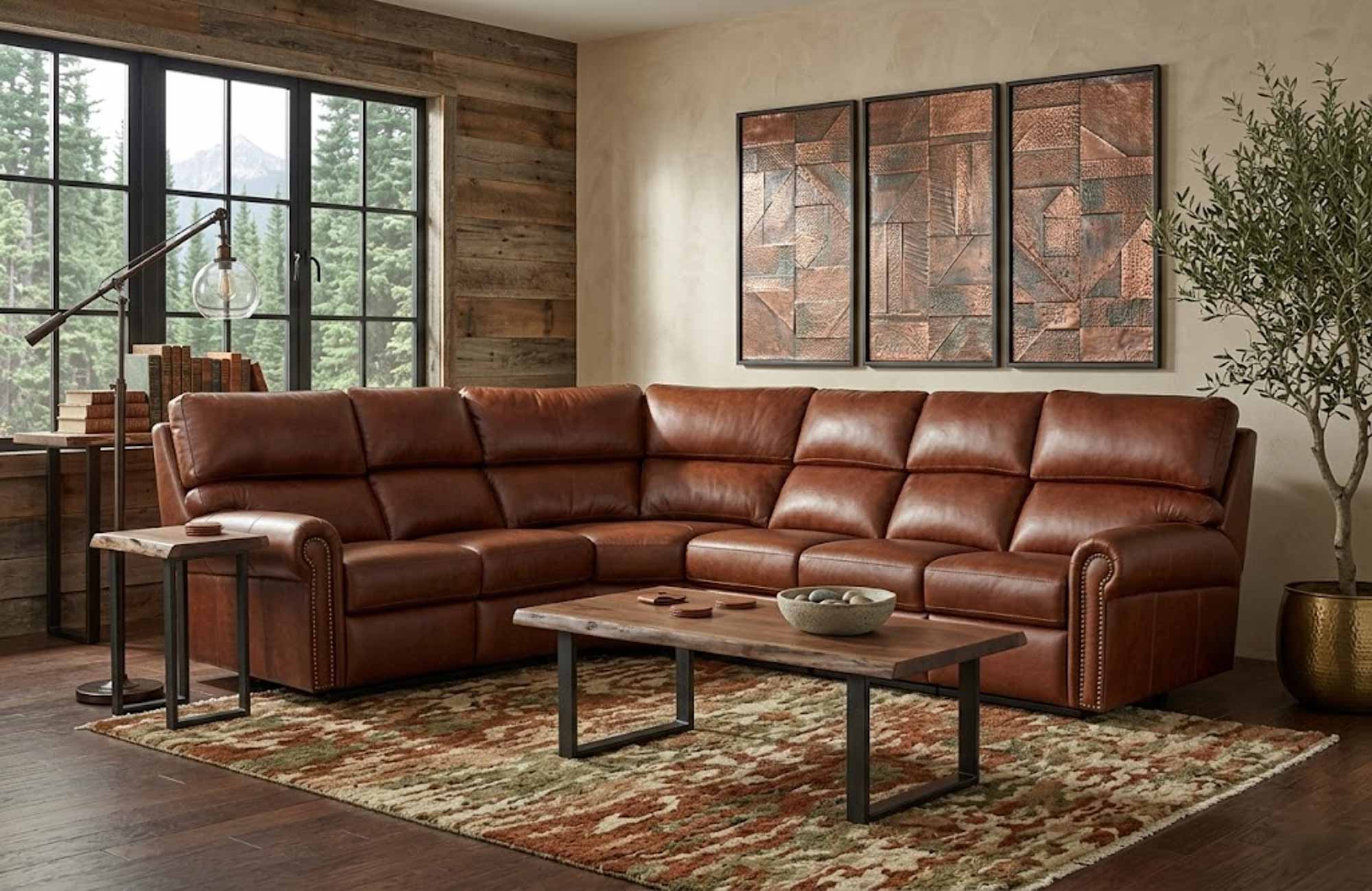 Connor Leather Reclining Sectional - Image 8