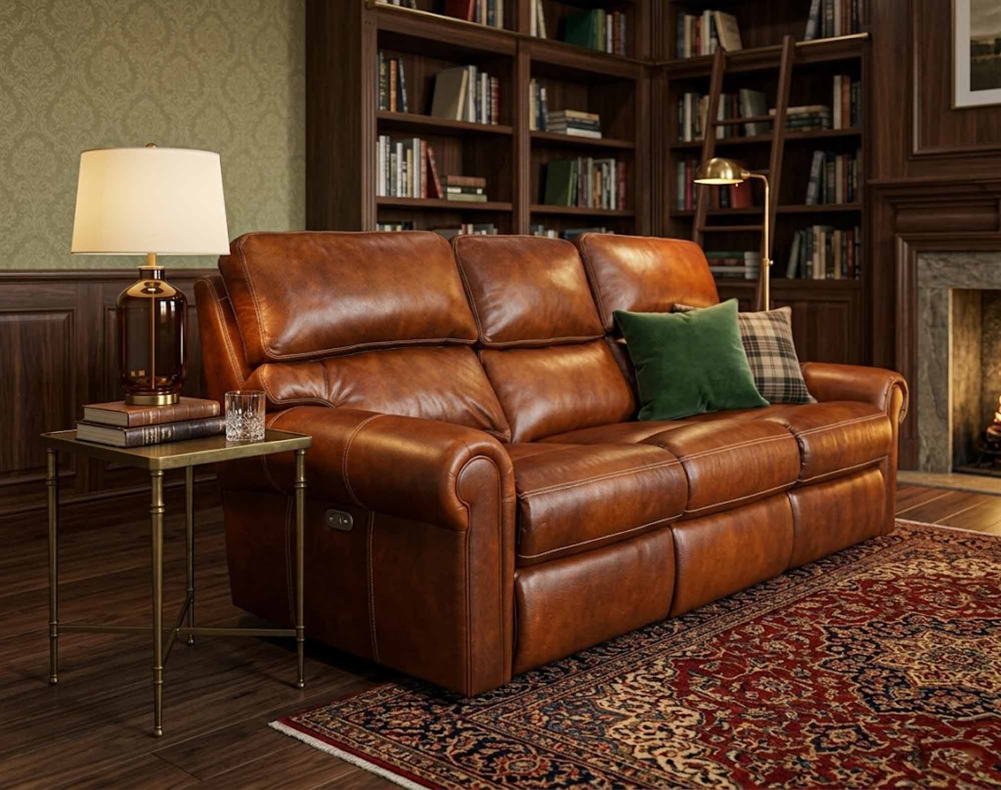 Cornell Leather Reclining Loveseat - Image 2