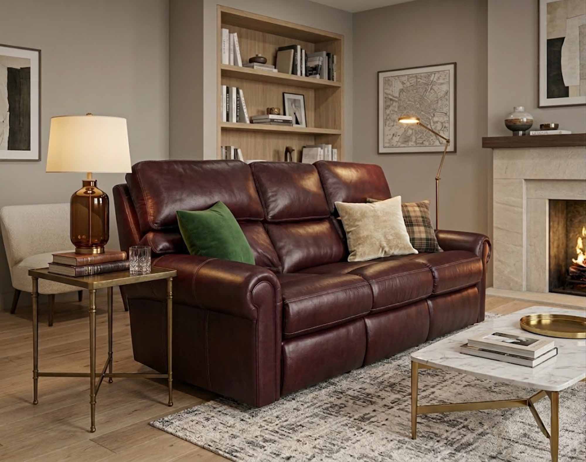 Cornell Leather Reclining Loveseat - Image 3