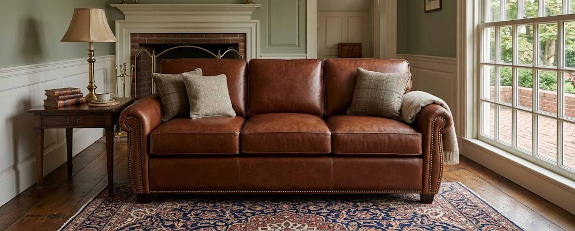 Emmer Leather Full Size Sofa Sleeper - Image 6