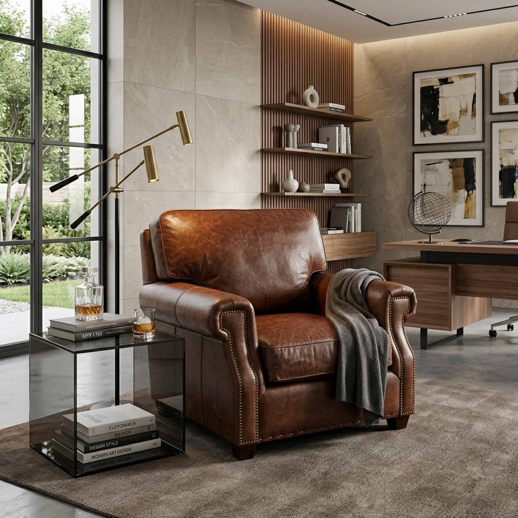 Empire Leather Chair - Image 3