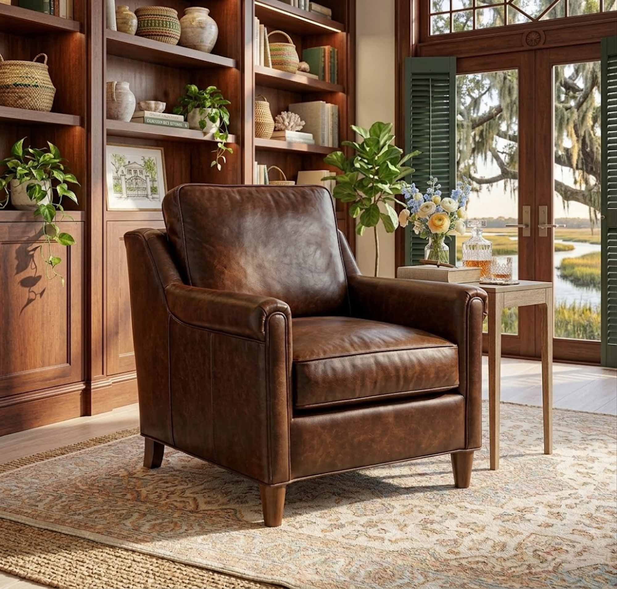 Finley Leather Chair - Image 6