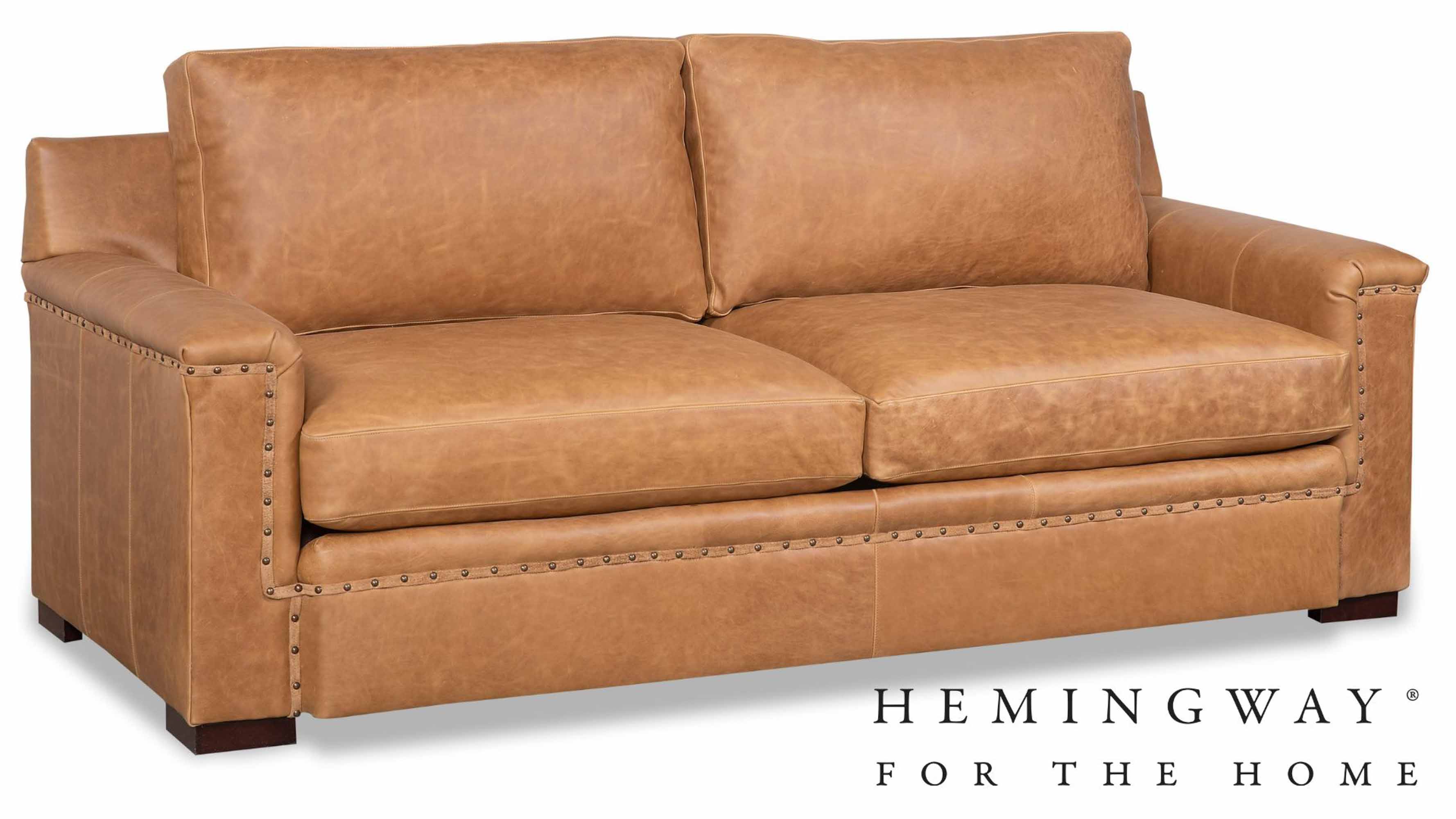 Franklin Leather Two Cushion Sofa