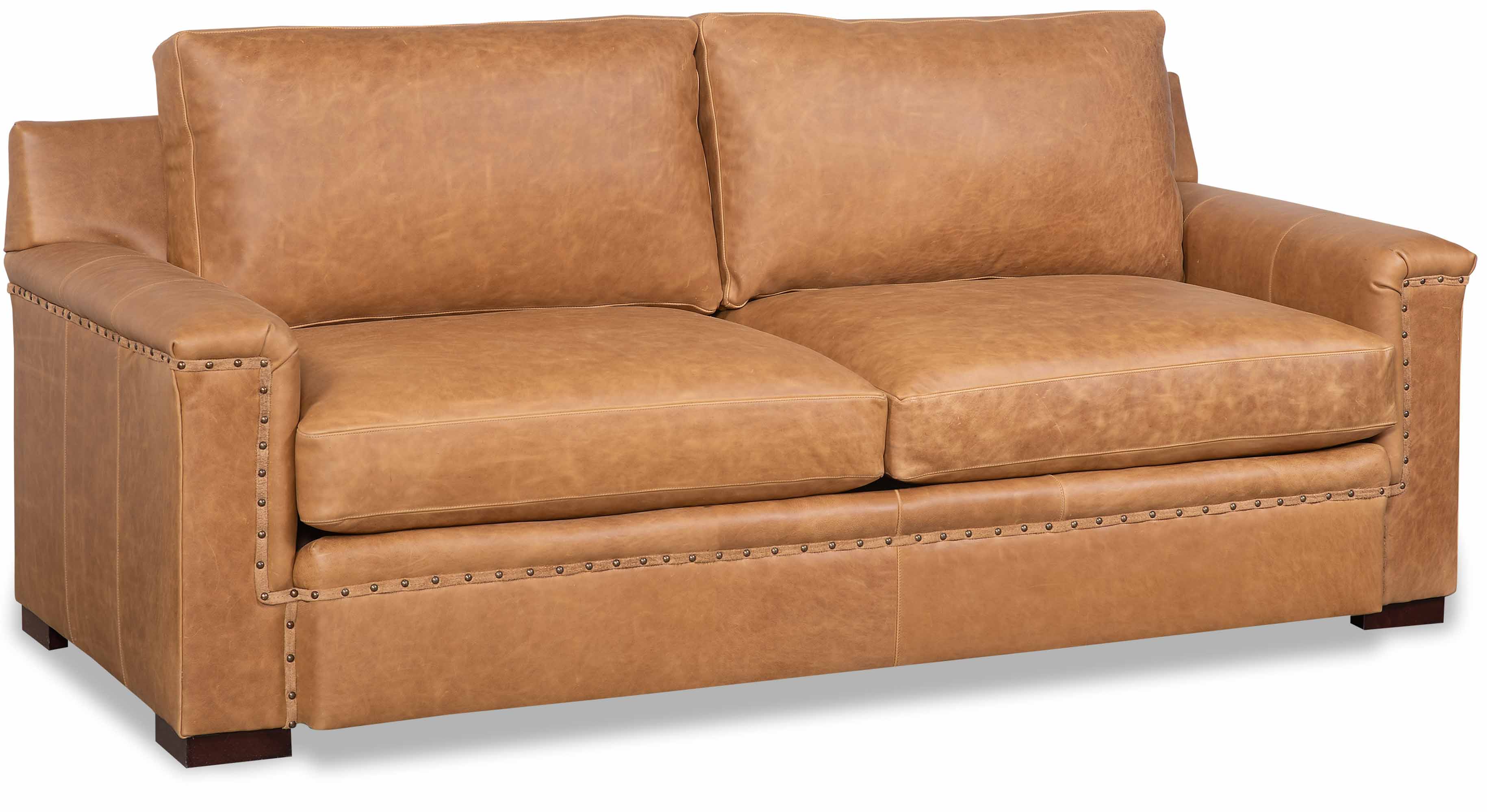 Franklin Leather Two Cushion Sofa - Image 2