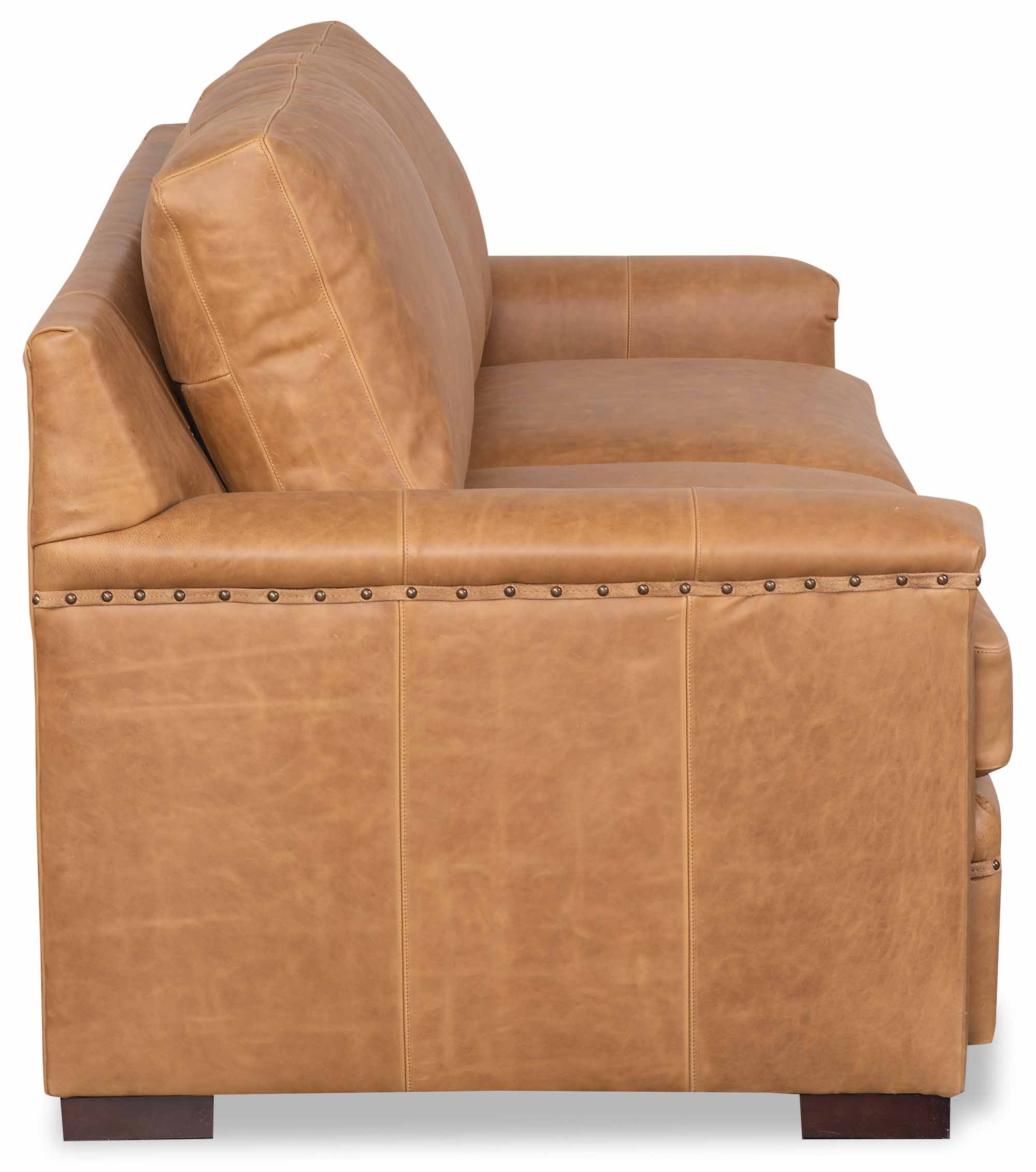 Franklin Leather Two Cushion Sofa - Image 4