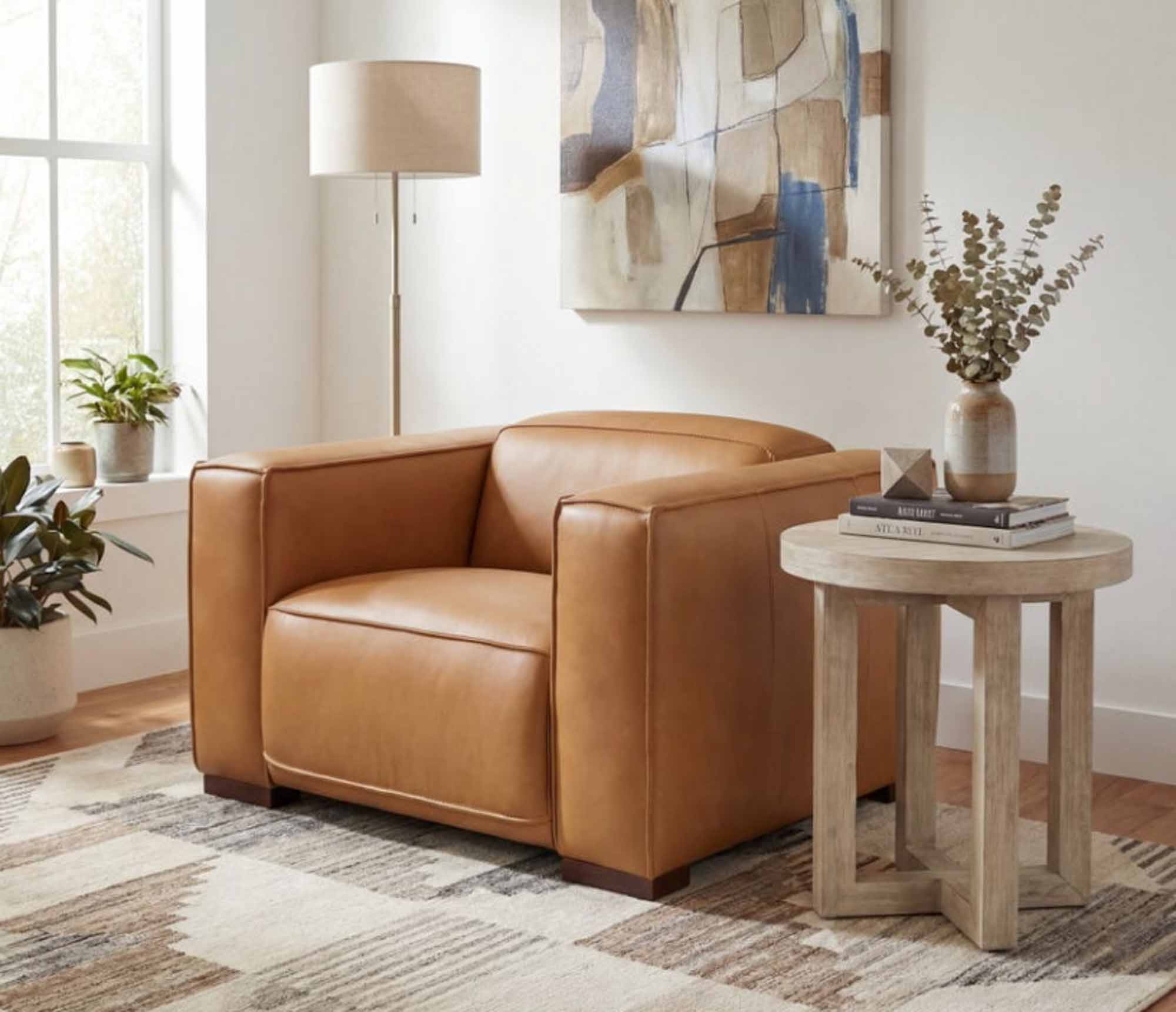 Fresco Leather Power Recliner With Articulating Headrest - Image 9