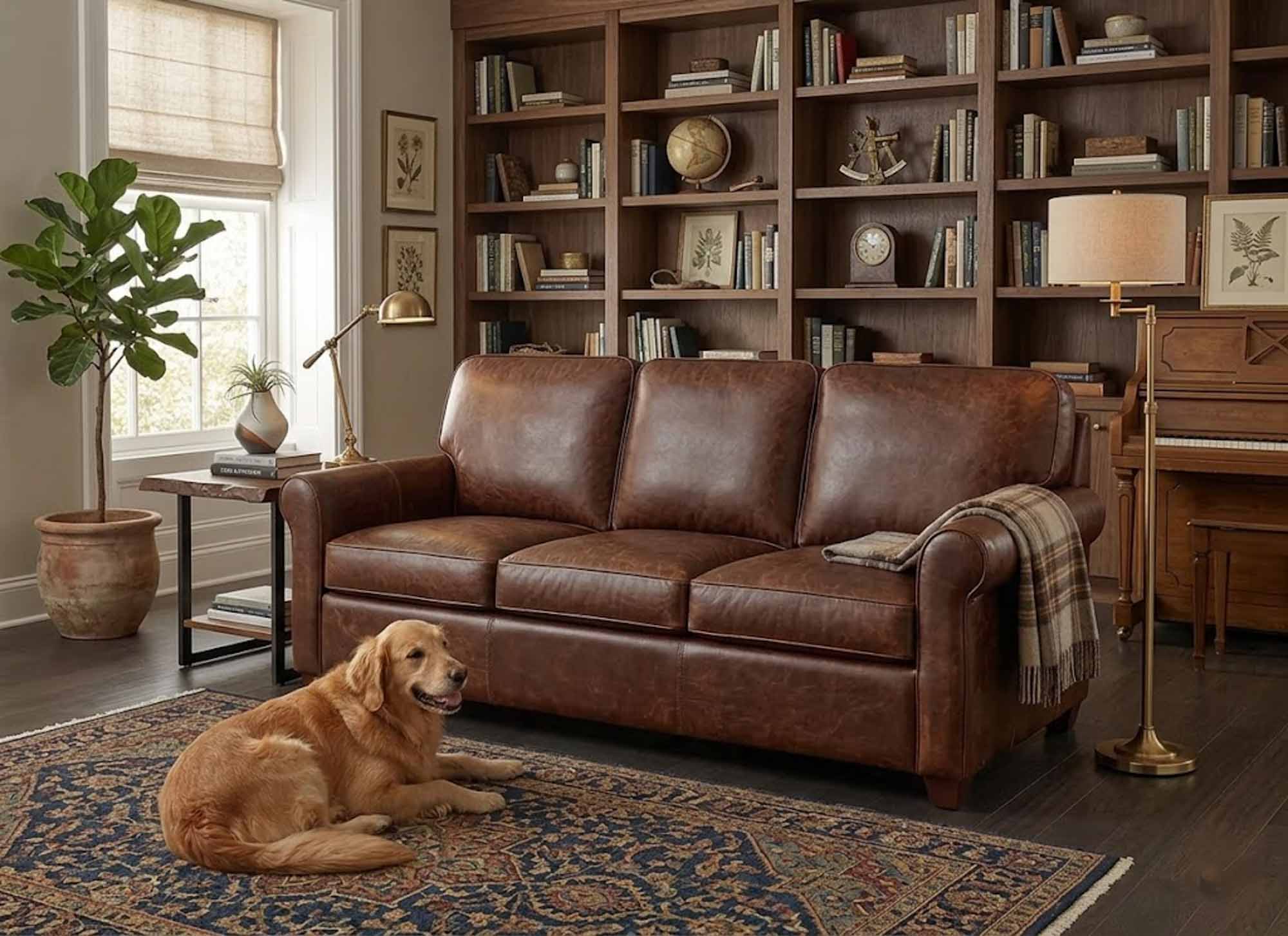 Glendale Leather Queen Size Sofa Sleeper - Image 5