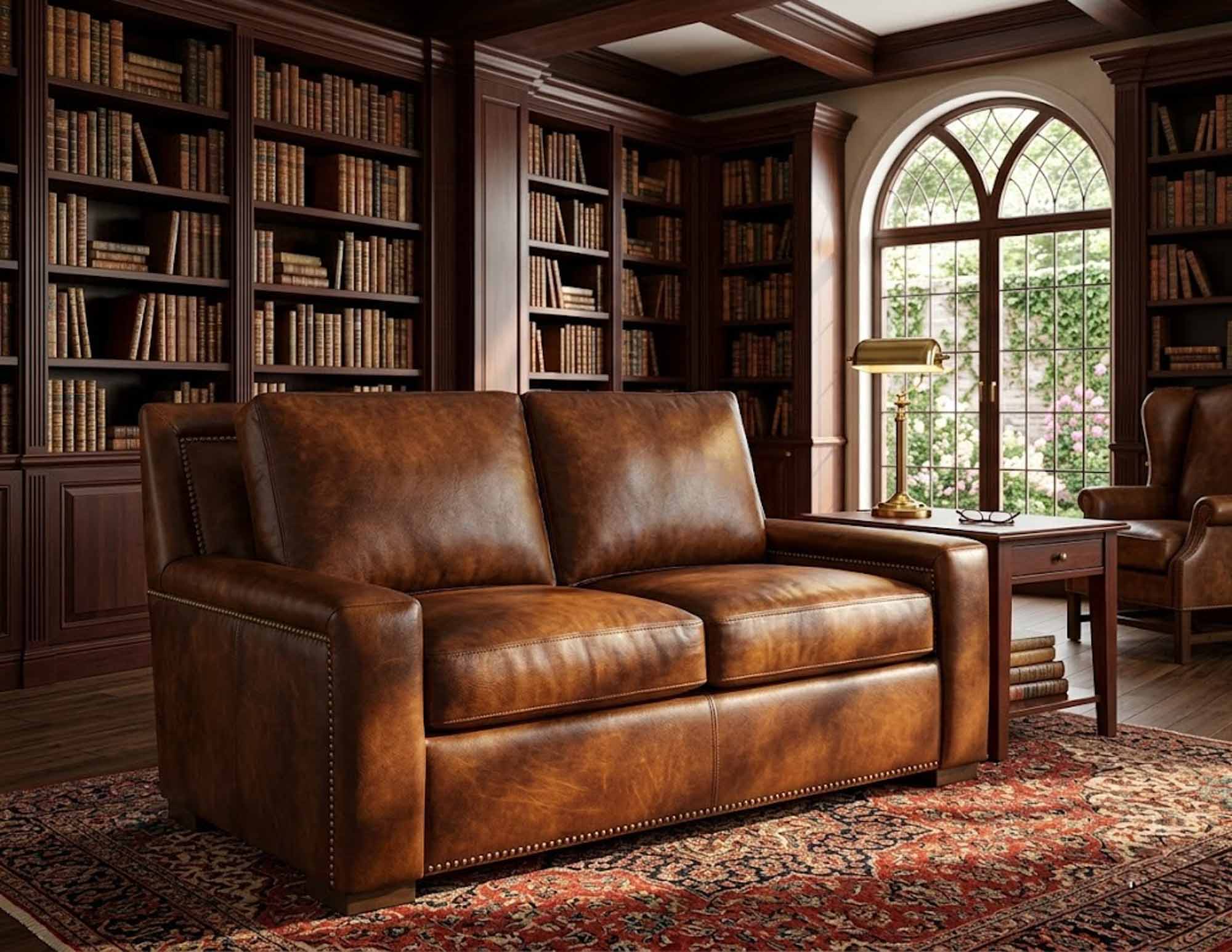 Hanover Leather Loveseat - Image 4