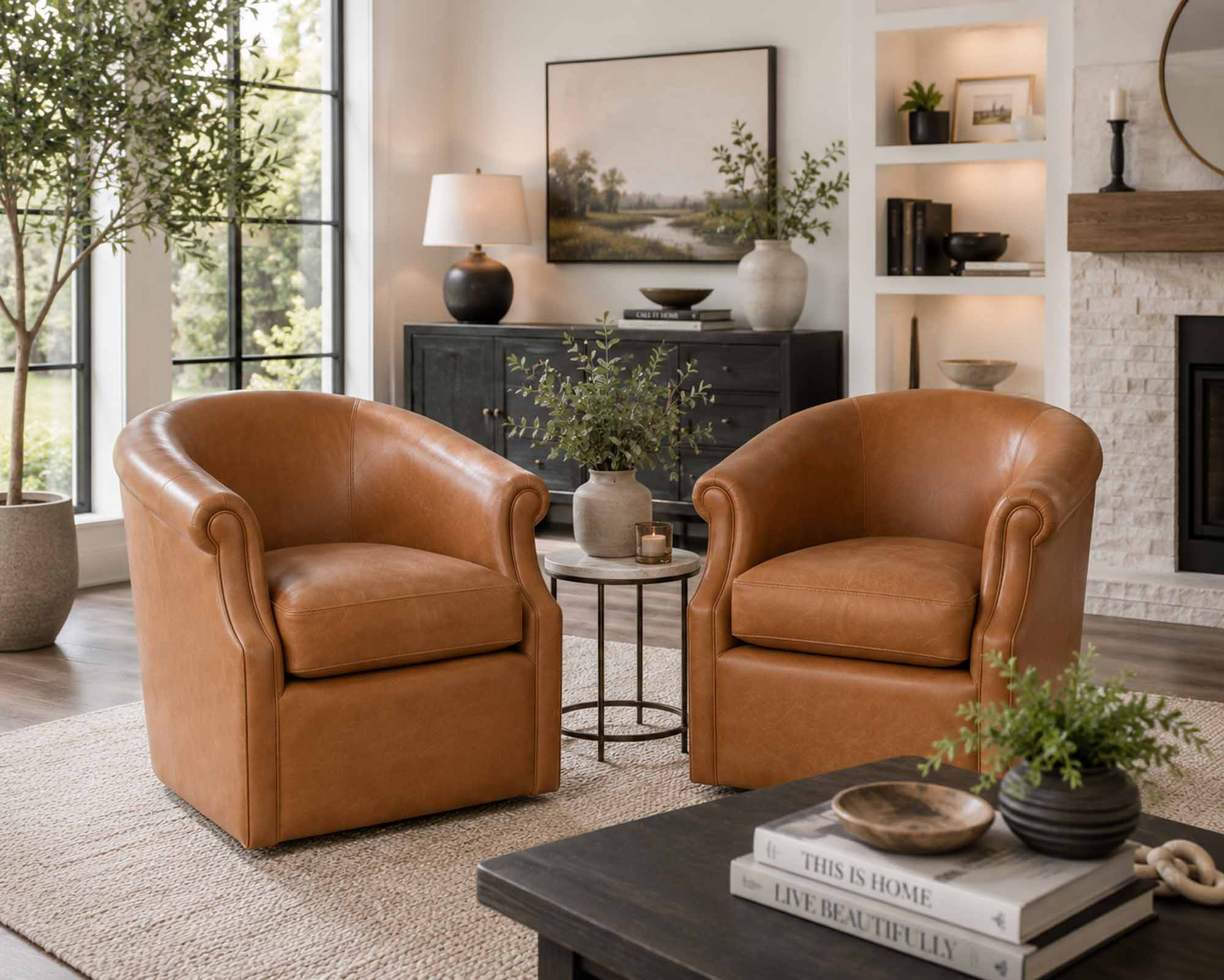 Hartman Leather Swivel Chair - Image 7