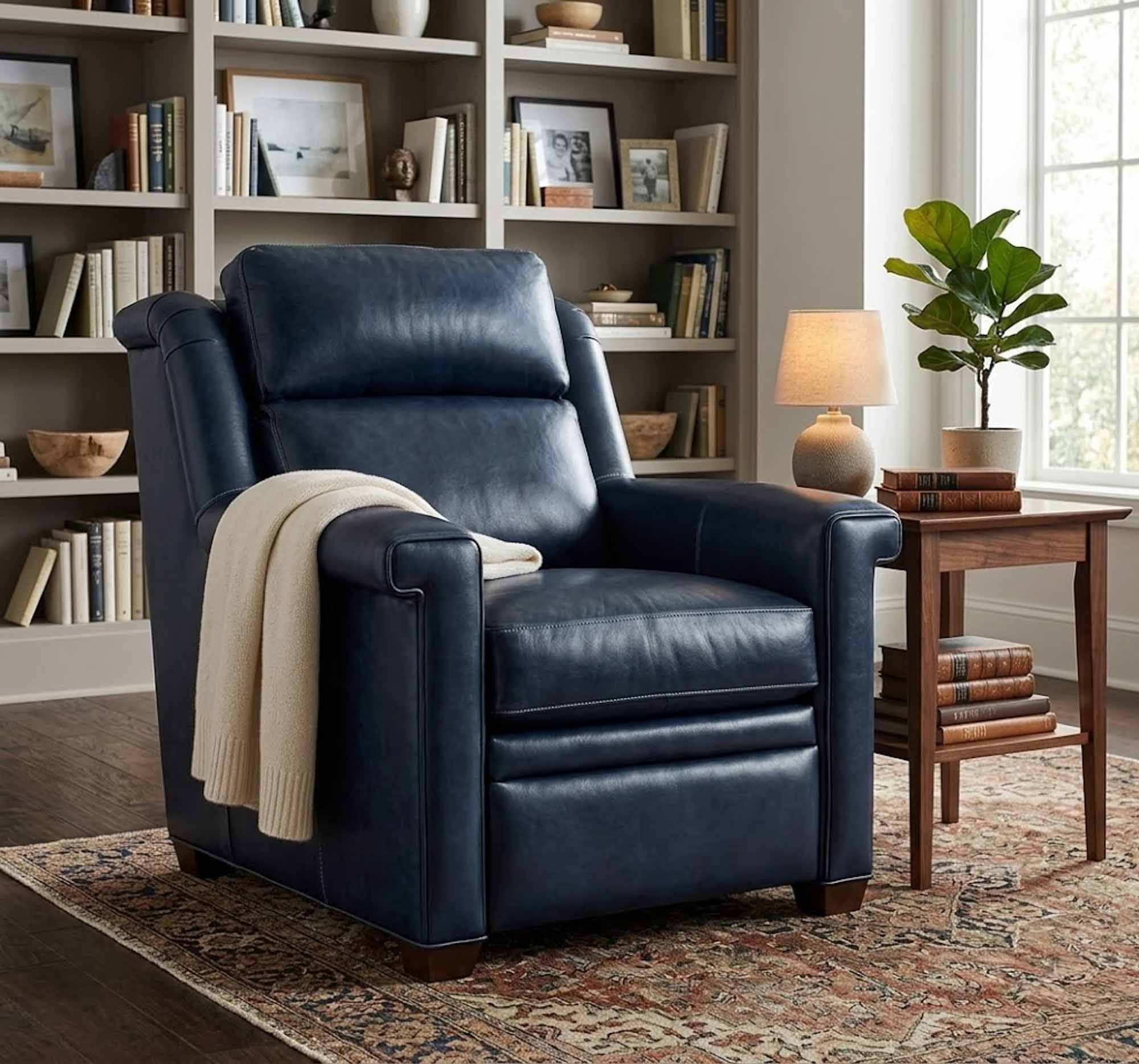 Oatis Leather Power Recliner With Articulating Headrest - Image 11