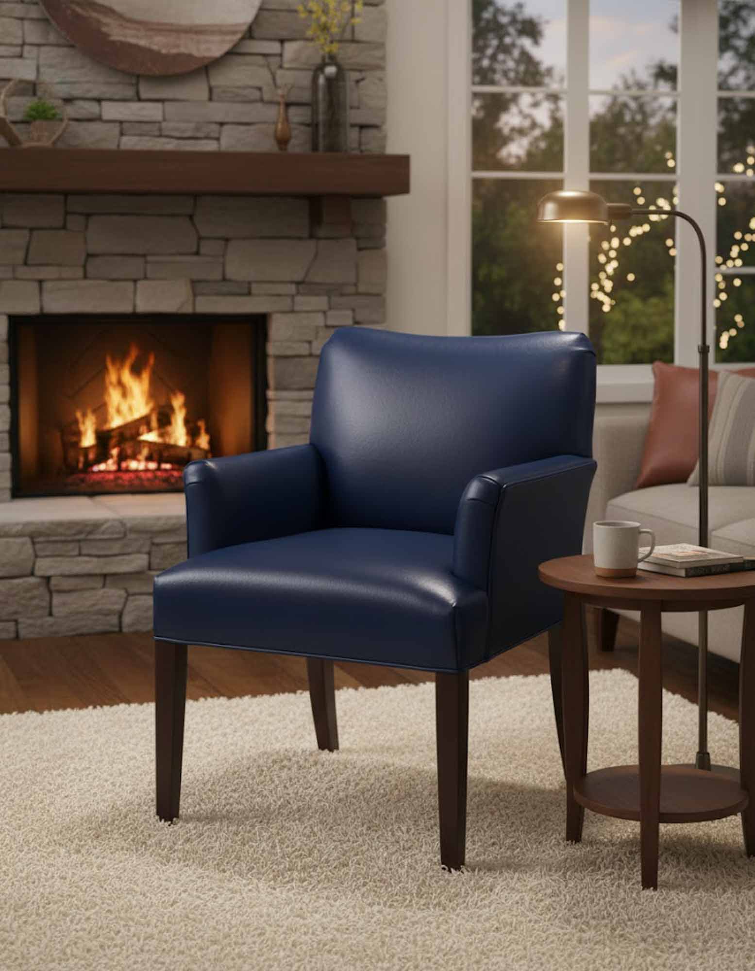 Hyde Park Leather Accent Chair - Image 3