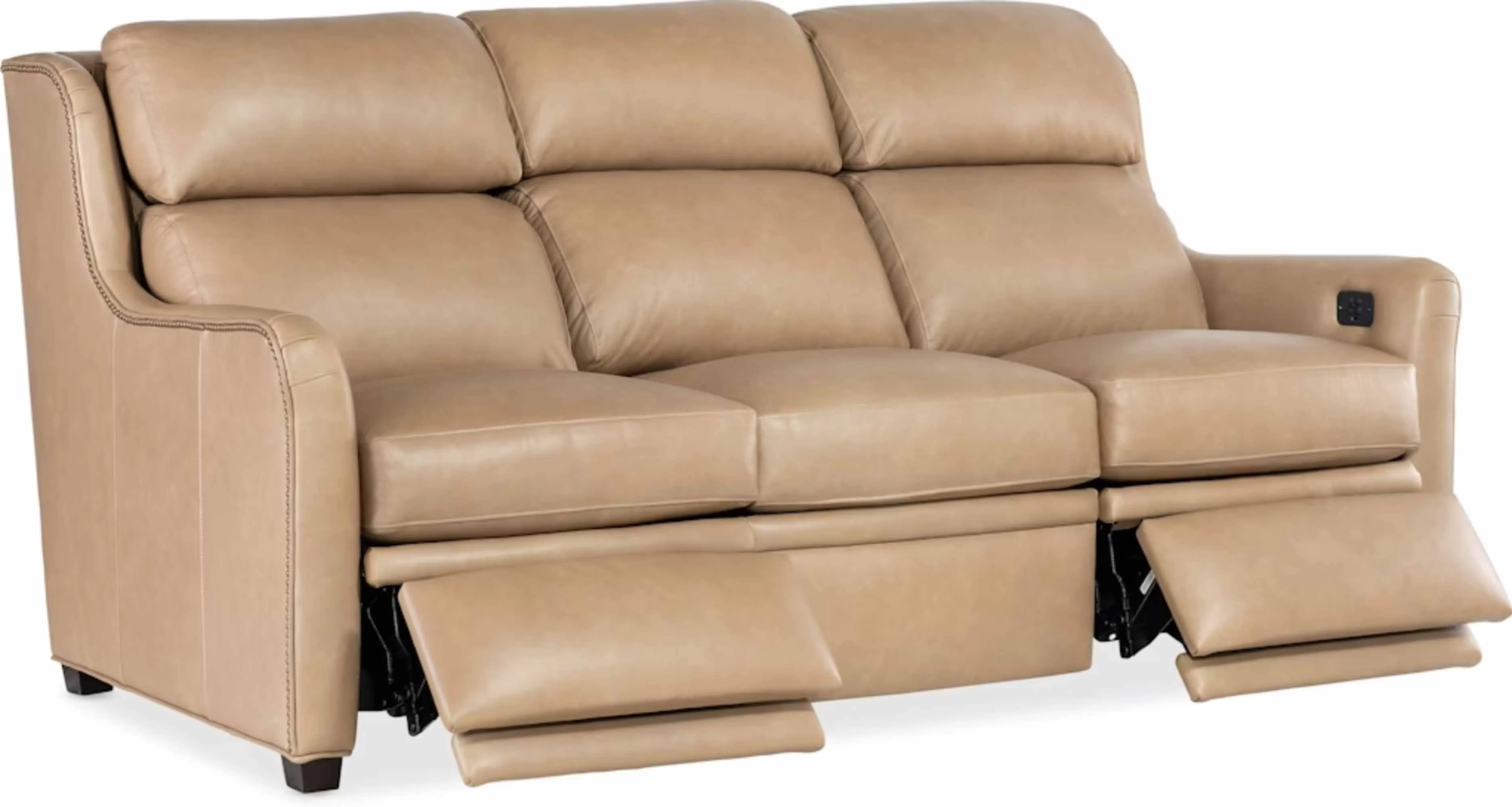 Johnson Leather Power Reclining Loveseat With Articulating Headrest - Image 11
