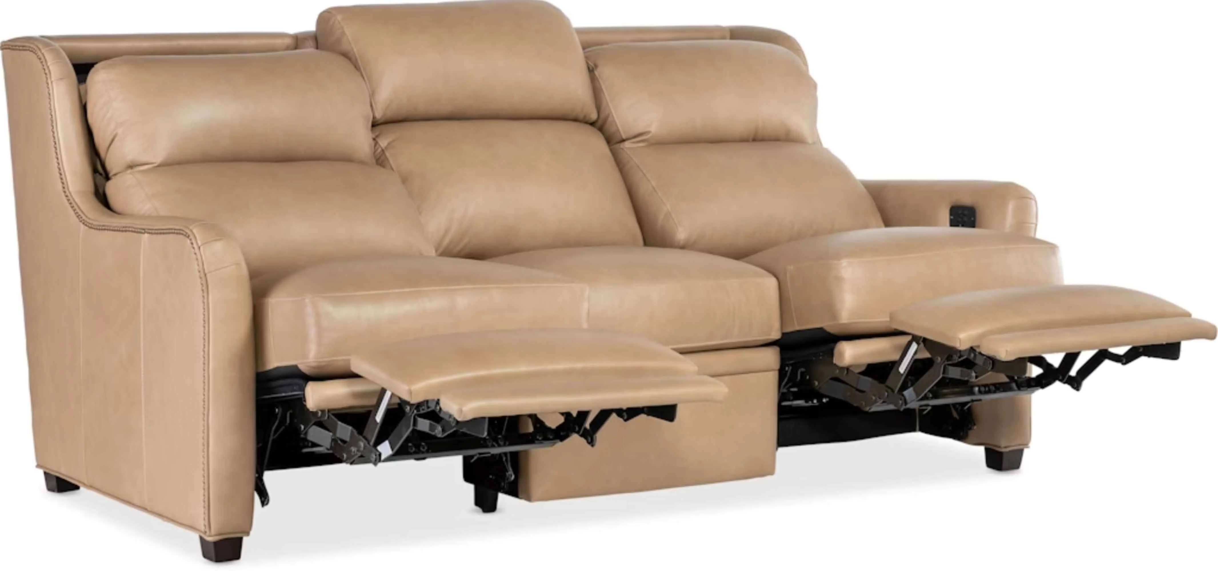 Johnson Leather Power Reclining Loveseat With Articulating Headrest - Image 12