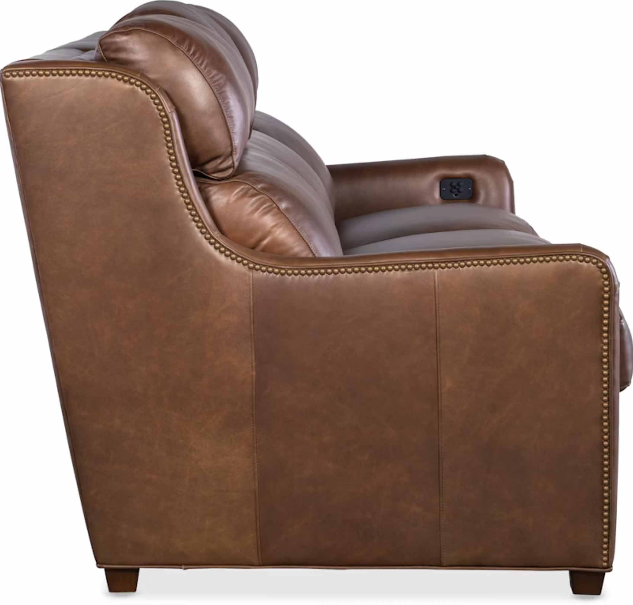 Johnson Leather Power Reclining Loveseat With Articulating Headrest - Image 3