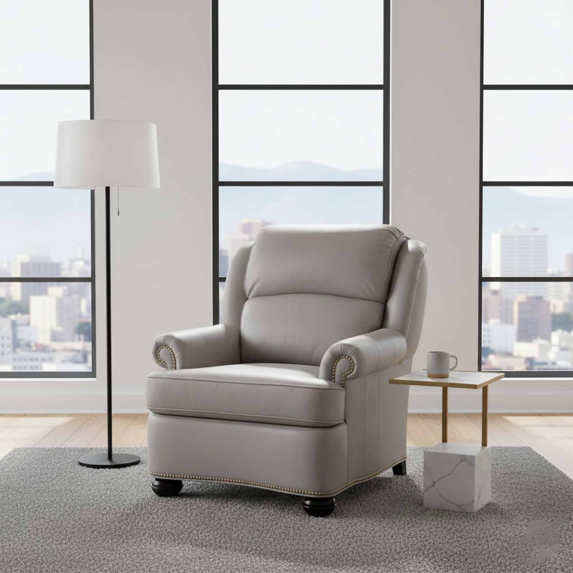 Justin Leather Chair - Image 4