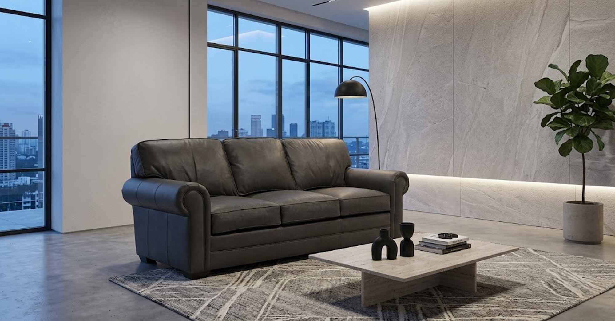 Kahne Leather Sofa - Image 5