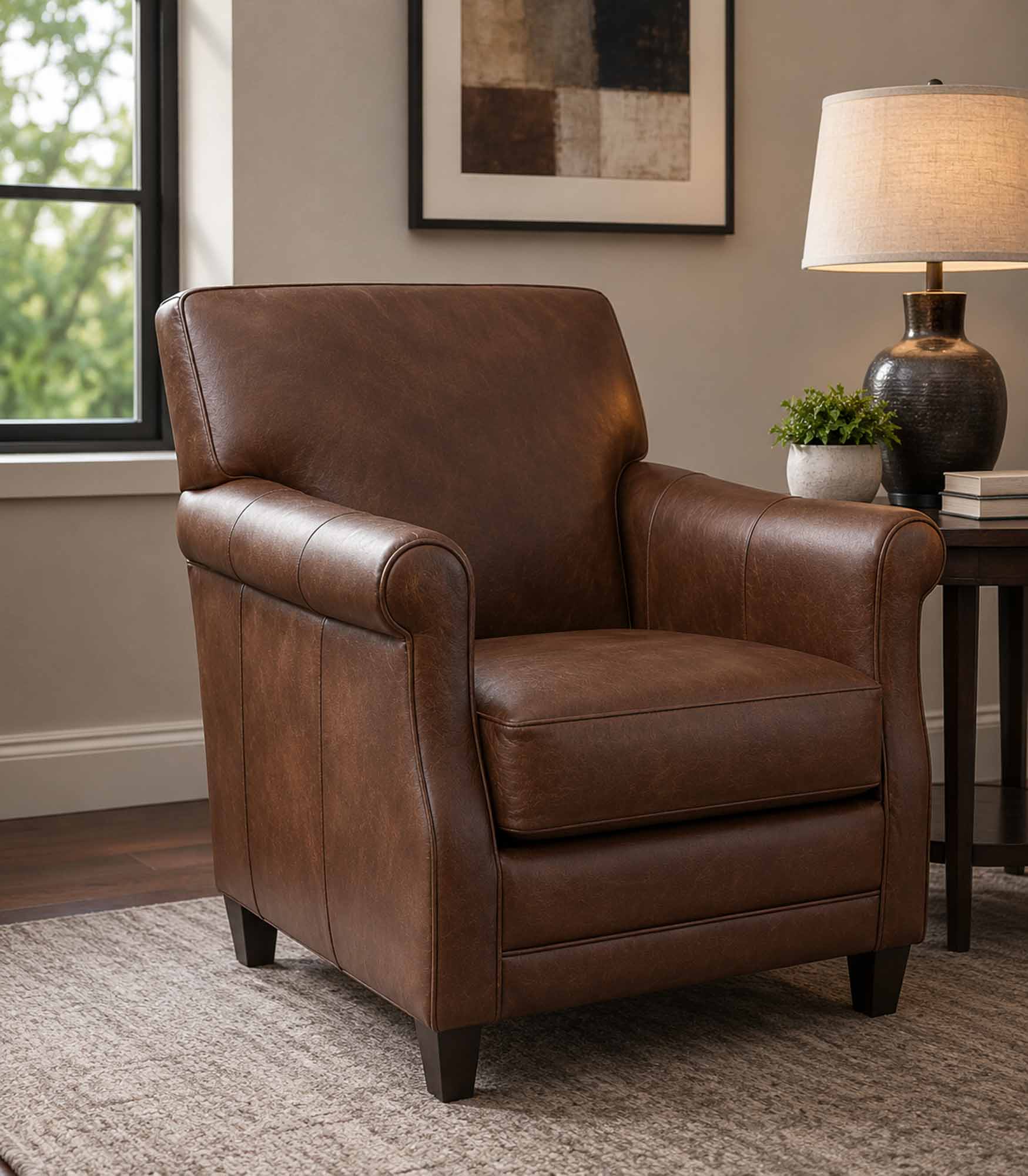 Kenya Leather Chair - Image 3